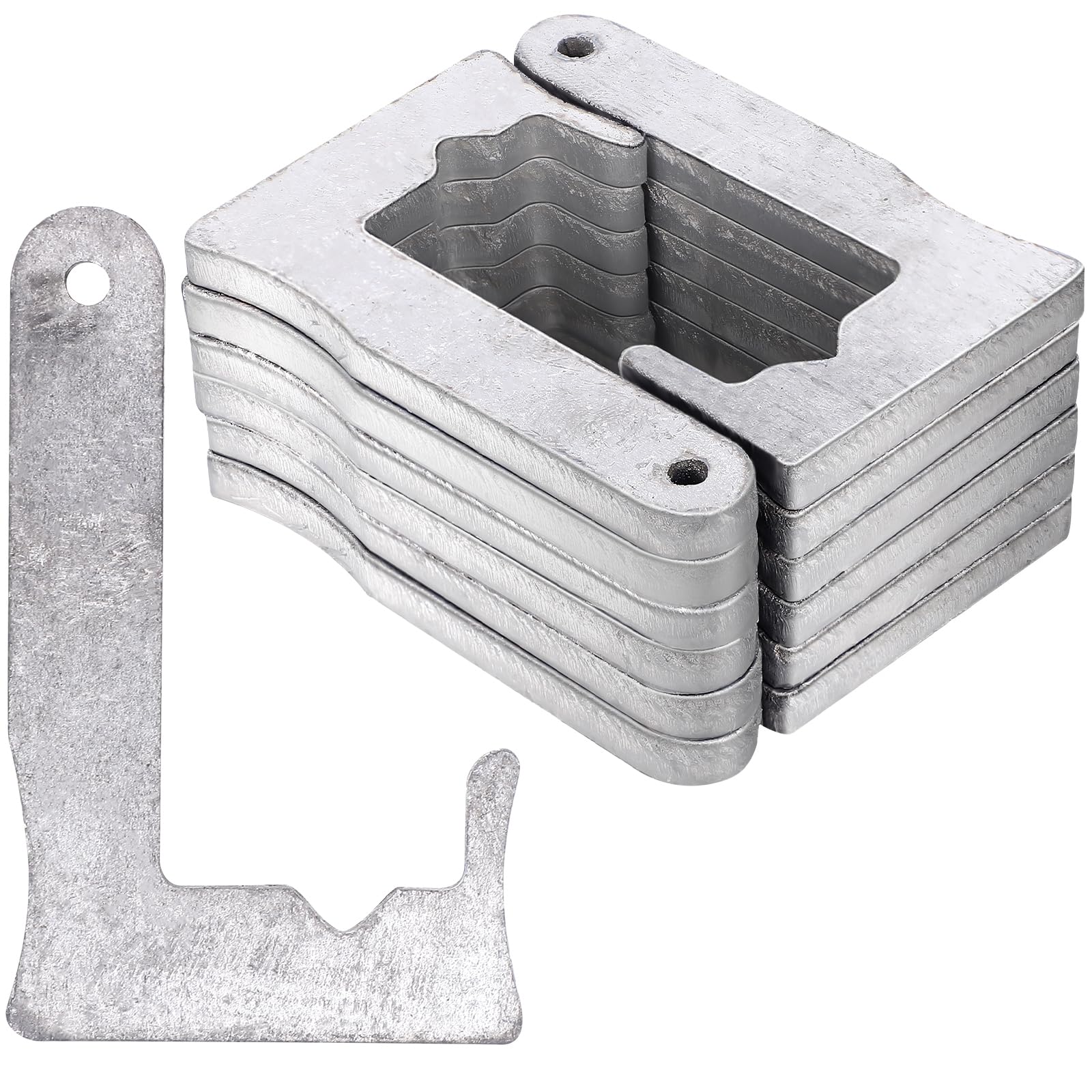 MorningRo 12 Pcs 4 oz Duck Decoy Weights Waterfowl J Weight Decoy Anchors with Bungee Cords Duck and Goose Decoy Rigging for Waterfowl Hunting Easy Anchor Line Storage