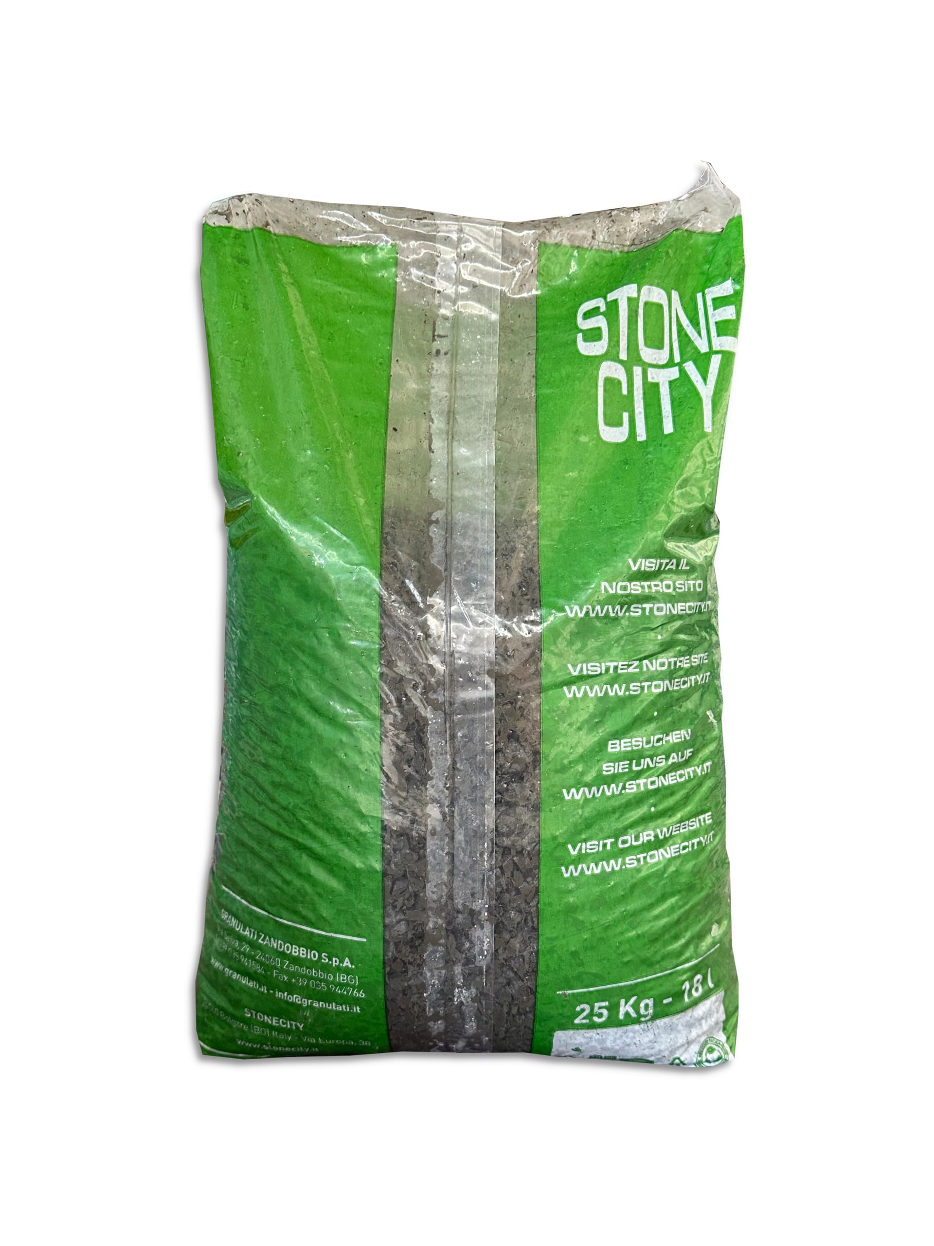 Graniglia Granulato Nero Ebano per Esterno Giardino, Granulometria 8-12mm, Confezione 25kg