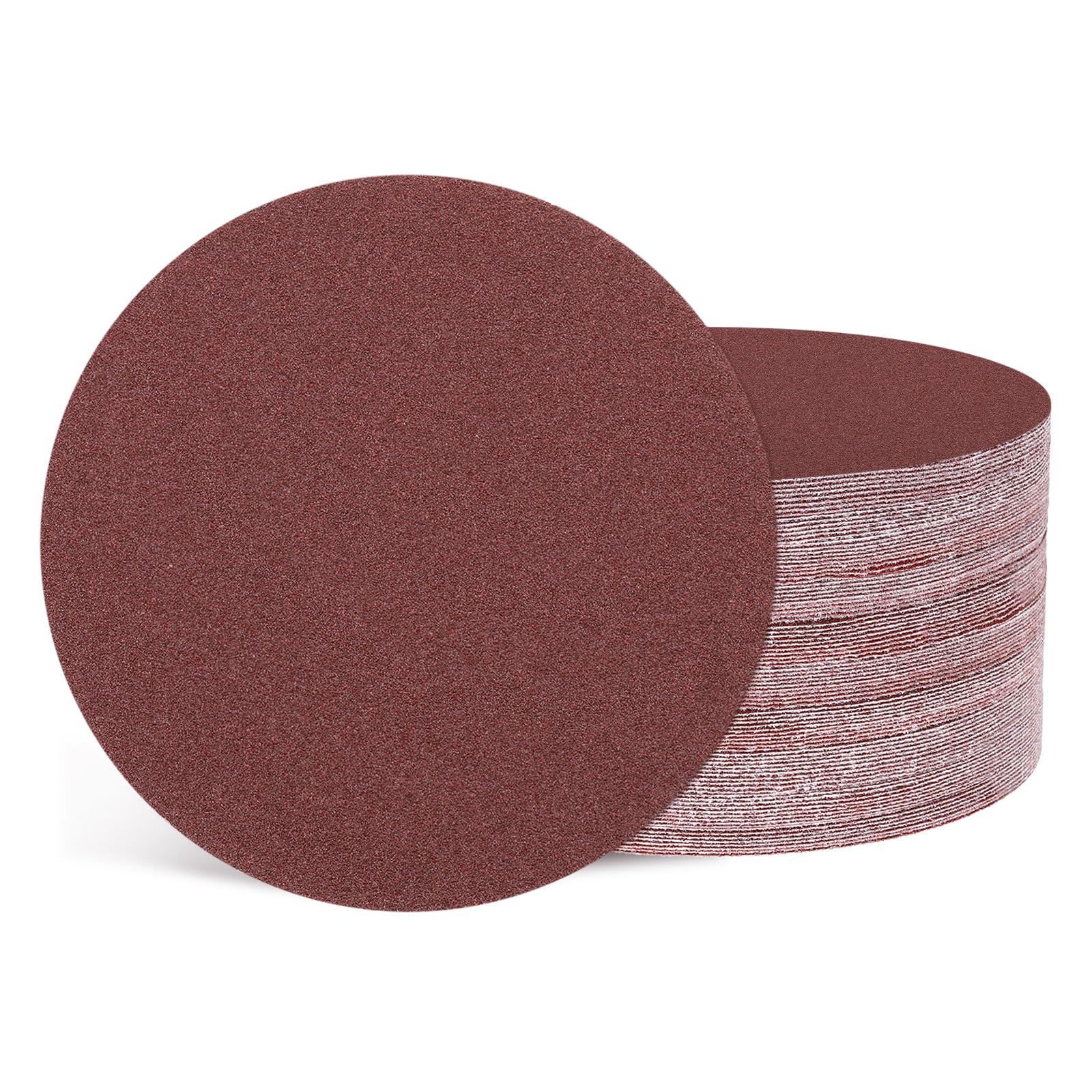 Kozelo 60 Pcs Sanding Discs 125 mm 80 Grit Hook and Loop Random Orbital Sandpapers Suitable for Drywall Sander Wood Metal Furniture, Red