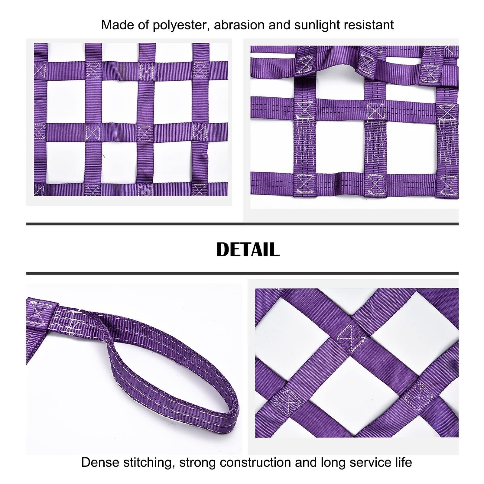Hebenetz Für Hängende Ladung - Sicherer Hängendes Hebe-Gepäcknetz, Flaches Nylon-Frachtnetz, Anhebendes Netz Des Seils, Elastisches Frachtnetz, Reißfeste Cargogurte, Cargo-Hebetasche ( Size : 1.5 X 1.