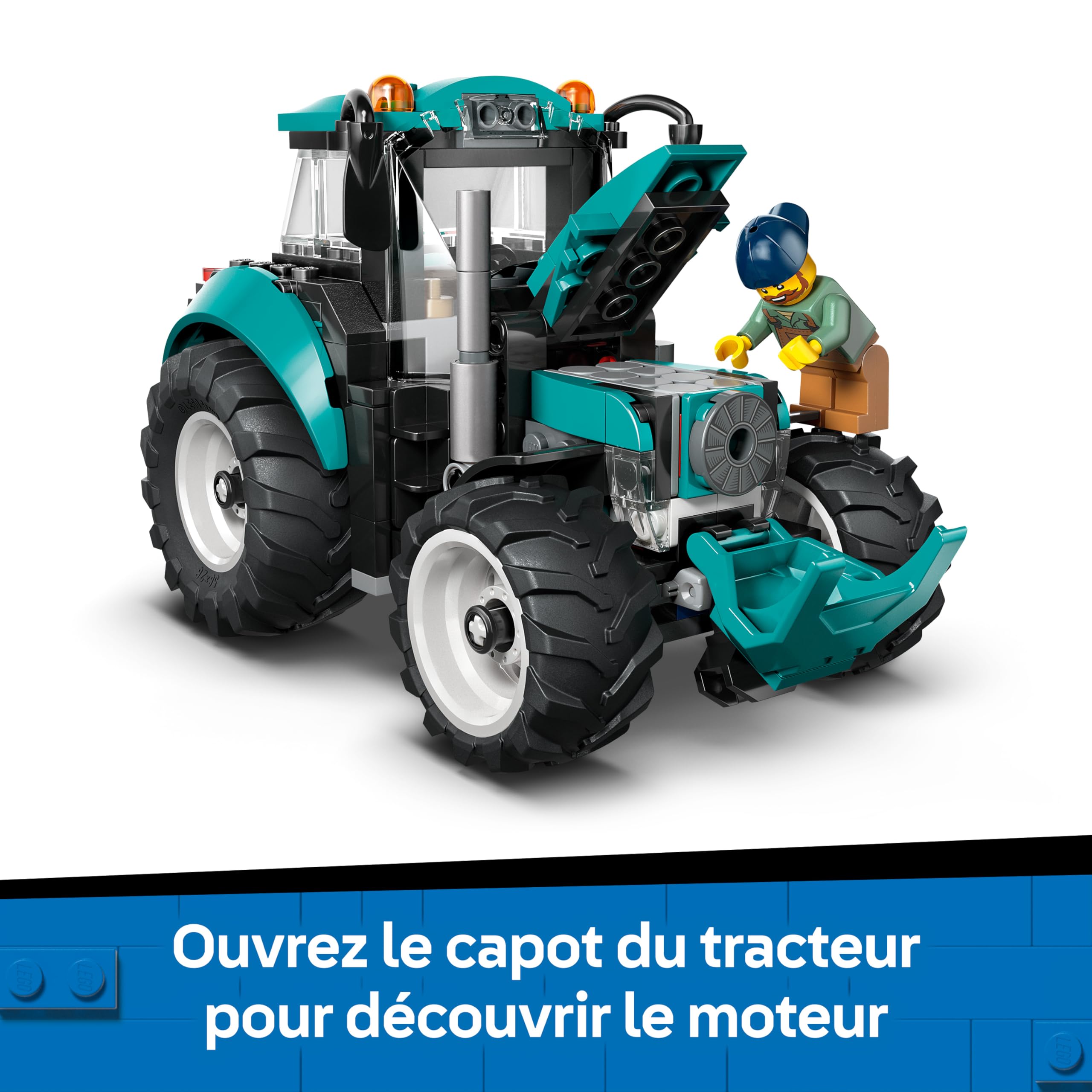 LEGO City Le Tracteur - Jouet de Construction - Maquette de Véhicule de Ferme avec Minifigurine de Fermier - Idée de Cadeau d'anniversaire pour Garçon dès 6 Ans & Fans de Mécanique 60498