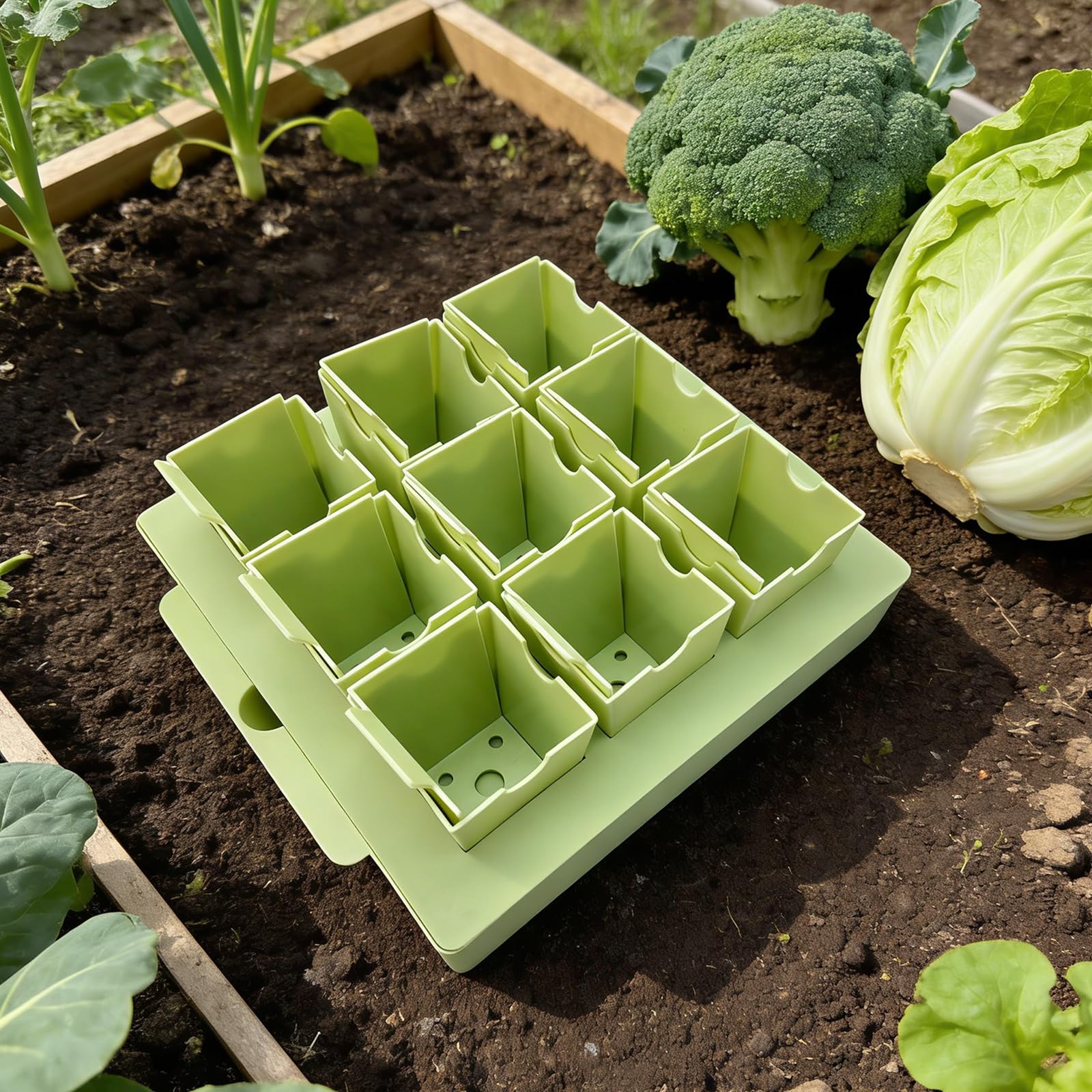 9 Cells Reusable Germination Kit Detachable Mini Greenhouse Germination Kit Extra-Thick for Indoor Outdoor Transplanting Labeling