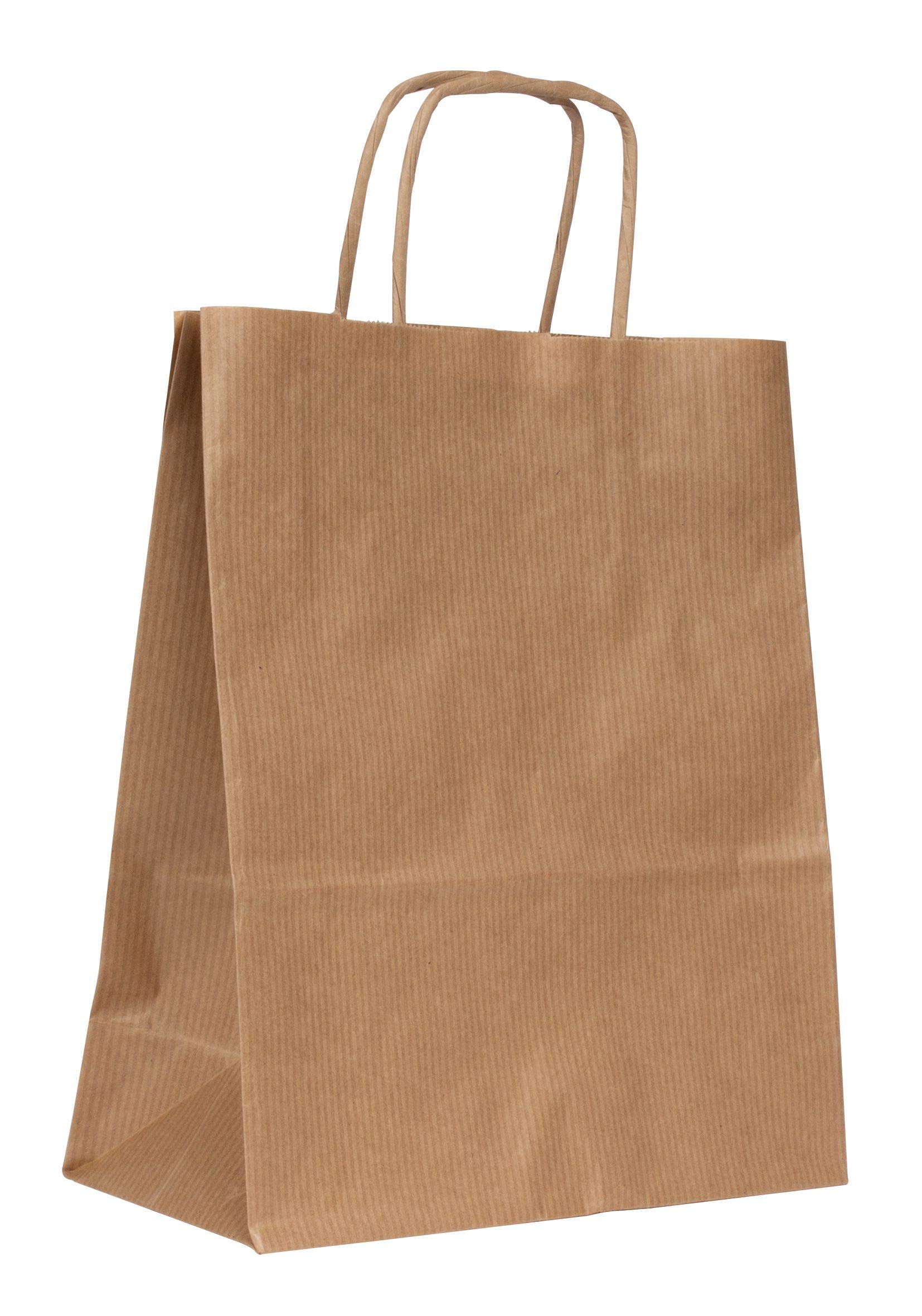 agipa 101645 Paper Carrier Bag - Made of Kraft Paper Medium Brown