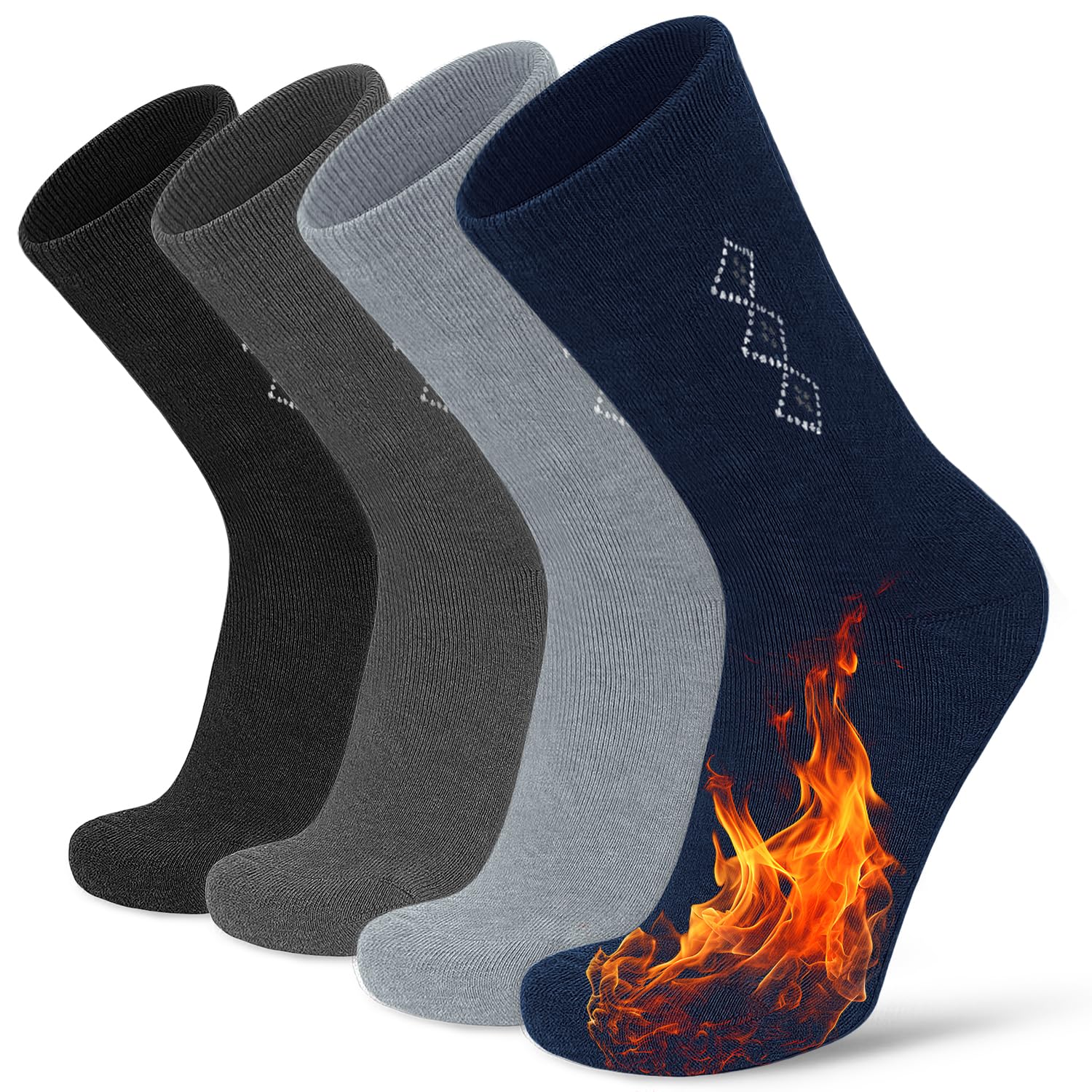 Iseasoo Copper Compression Socks for Men & Women Circulation-Ankle Plantar Fasciitis Socks Support for Athletic Running