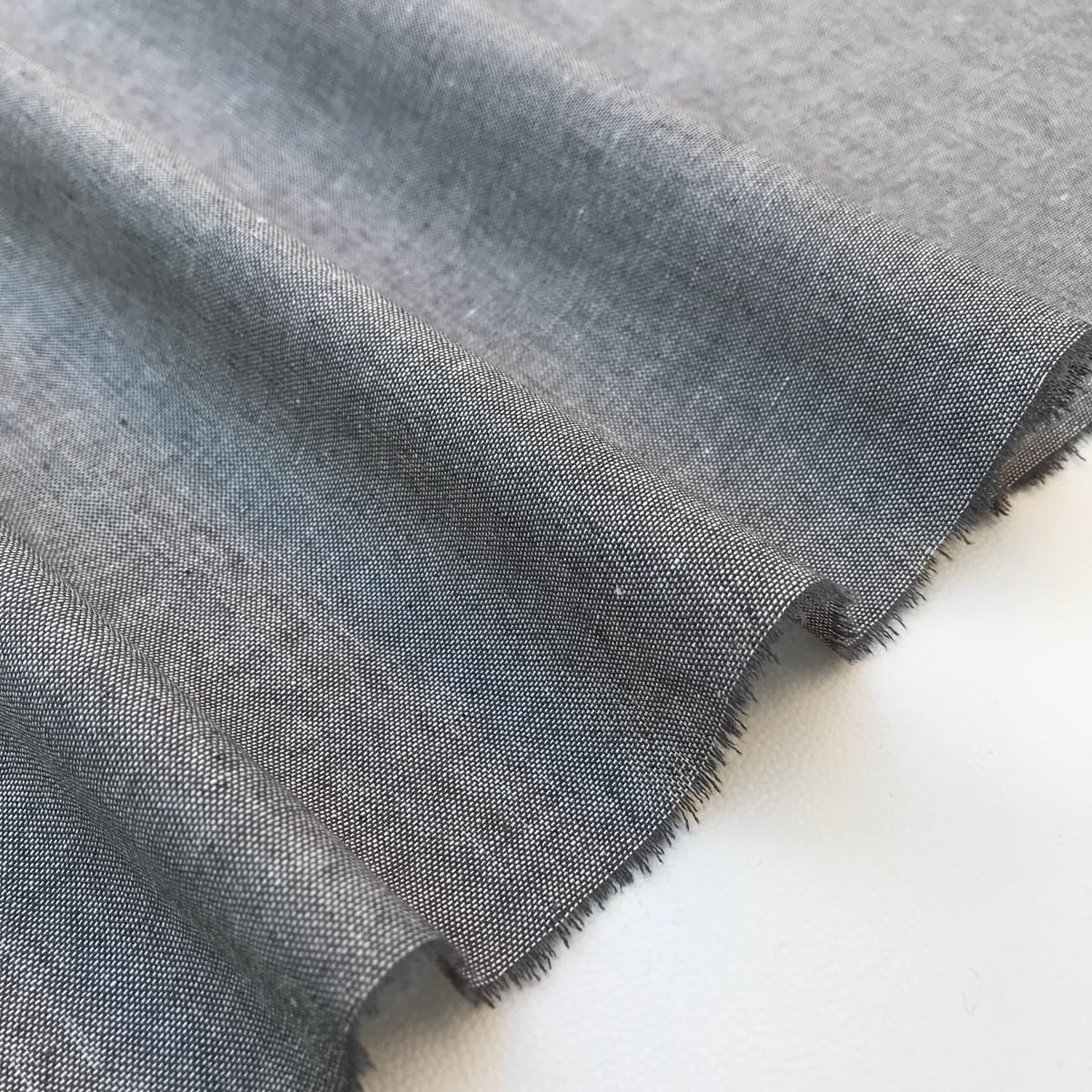 Light Blue Chambray 3.5oz 100% Cotton Fabric for Shirt Dress Home Decor Width 57 Inch (2 Yard pre Cut)