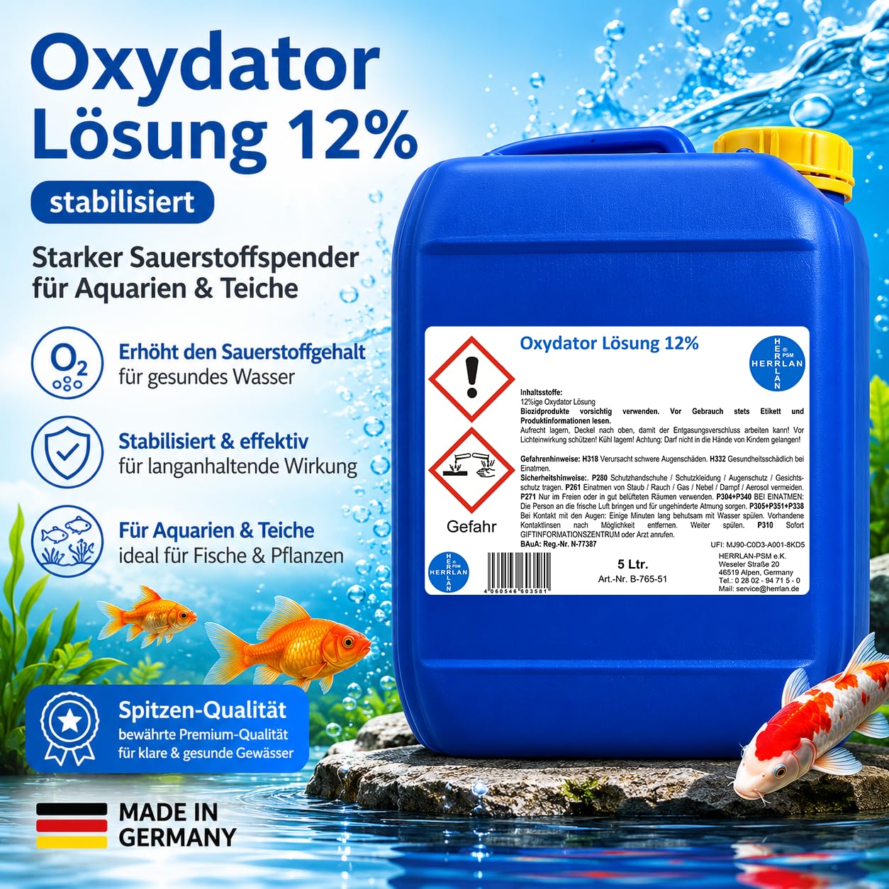 HERRLAN® Oxydator Lösung 12% stabilisiert – 5 Liter