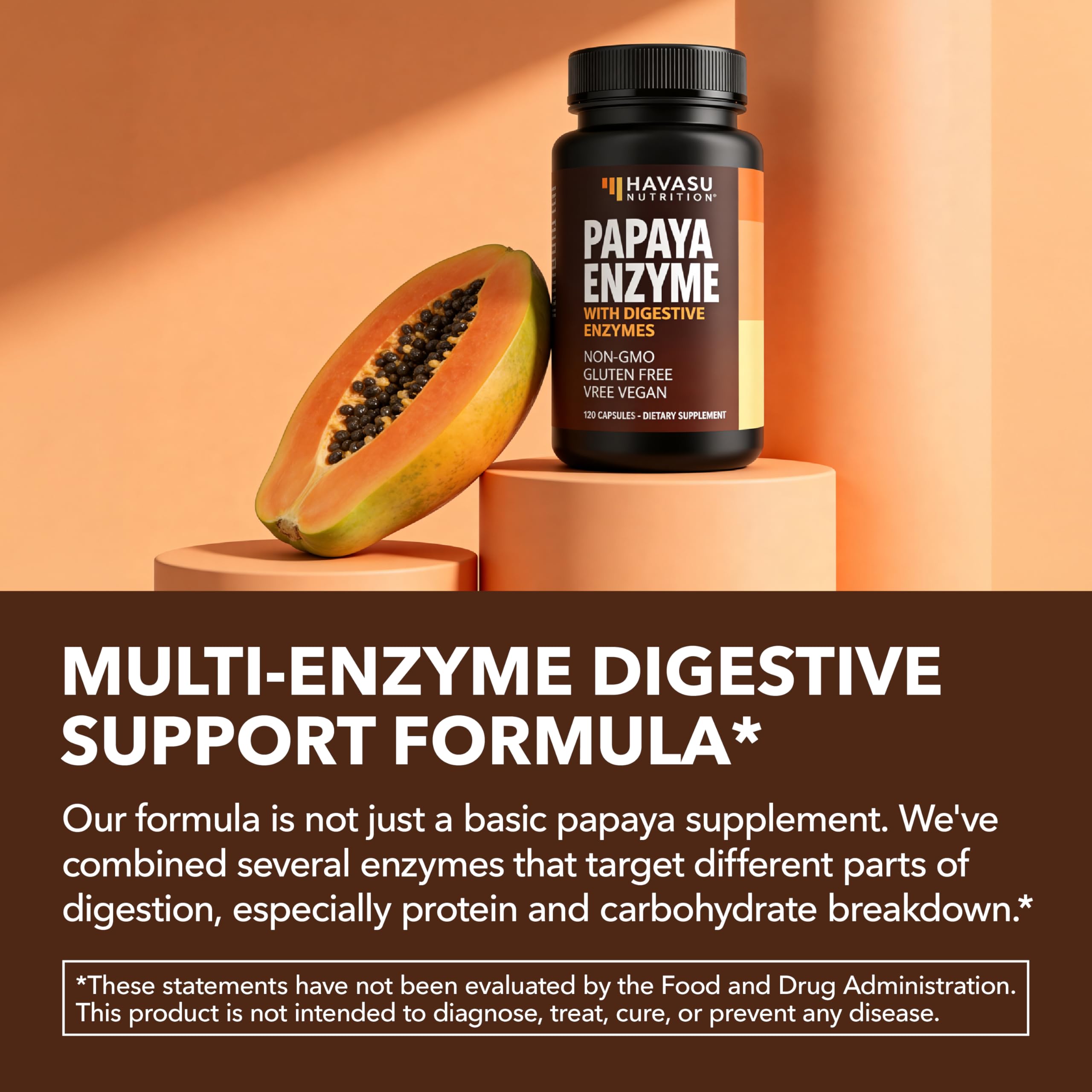 Papaya Enzymes for Digestion Support, Vegan and Gluten Free, 120 Servings — Amazon image 4