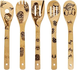 Star War Wooden Spoons Kitchen Cooking Utensils, Wooden Bamboo Utensil S...