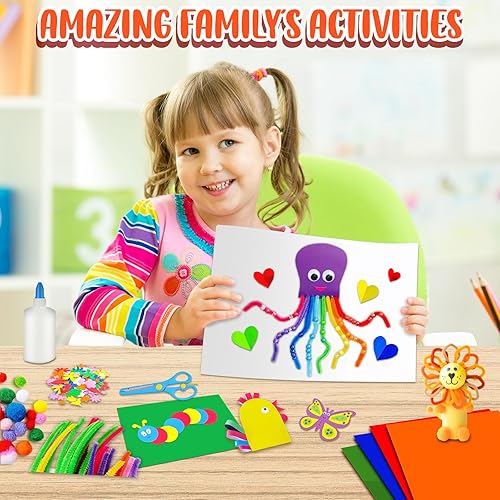 Miniatura 5 de FunzBo suministros de arte y manualidades para niños  Kit de suministros de arte para manualidades para niños de 4 5 6 7 8 9  todo en uno DIY Juego
