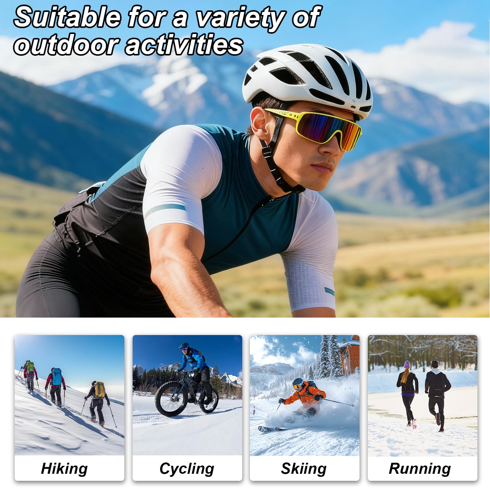 Męska czapka rowerowa pod kask, wiatroszczelna i ciepła zimowa czapka z polaru, oddychająca czapka sportowa na kask rowerowy, czapka rowerowa na rower wyścigowy, MTB, wygodna czapka rowerowa dla