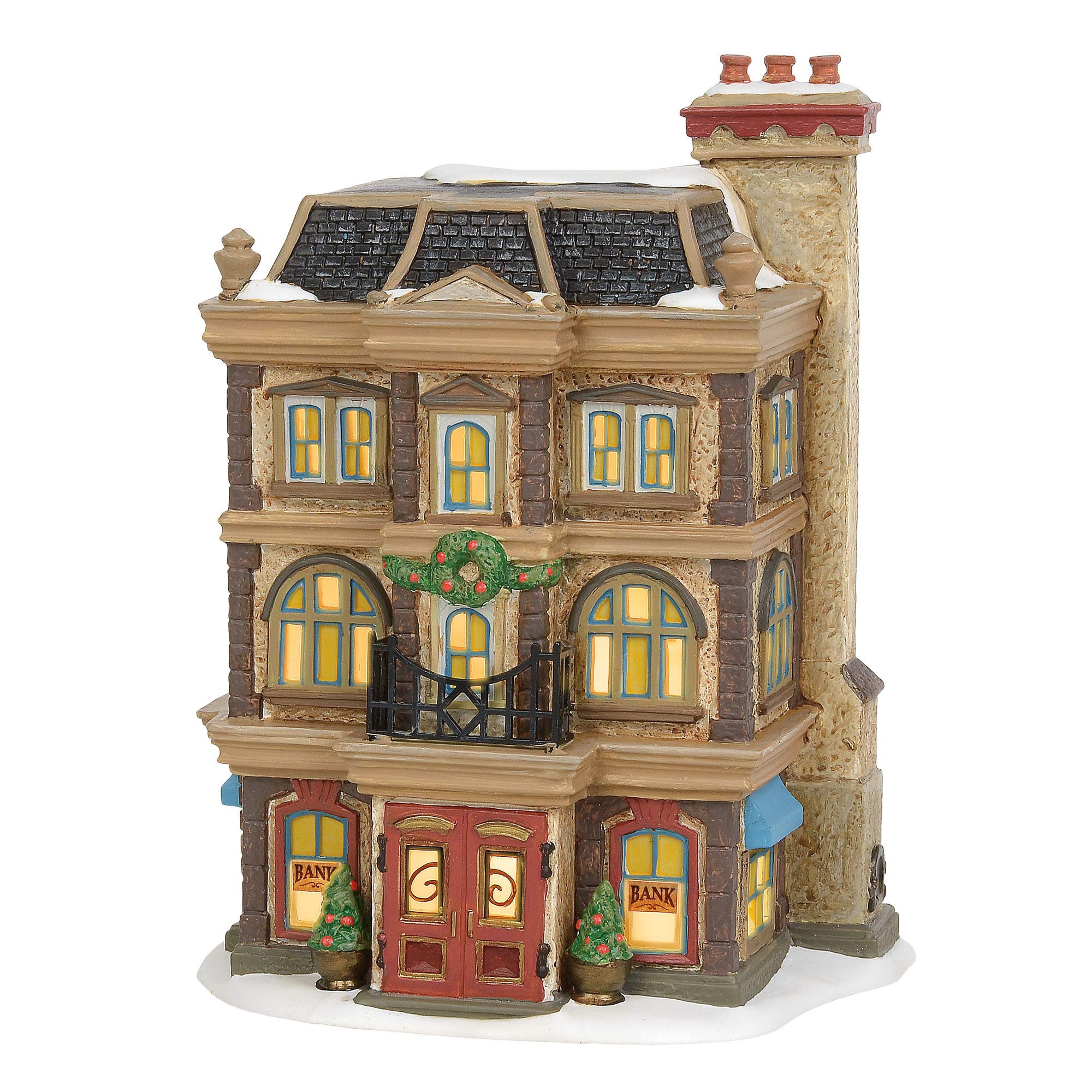Amazon Com Department 56 Dickens Village Royal Bank Of Cornhill Building Figurine Home Kitchen