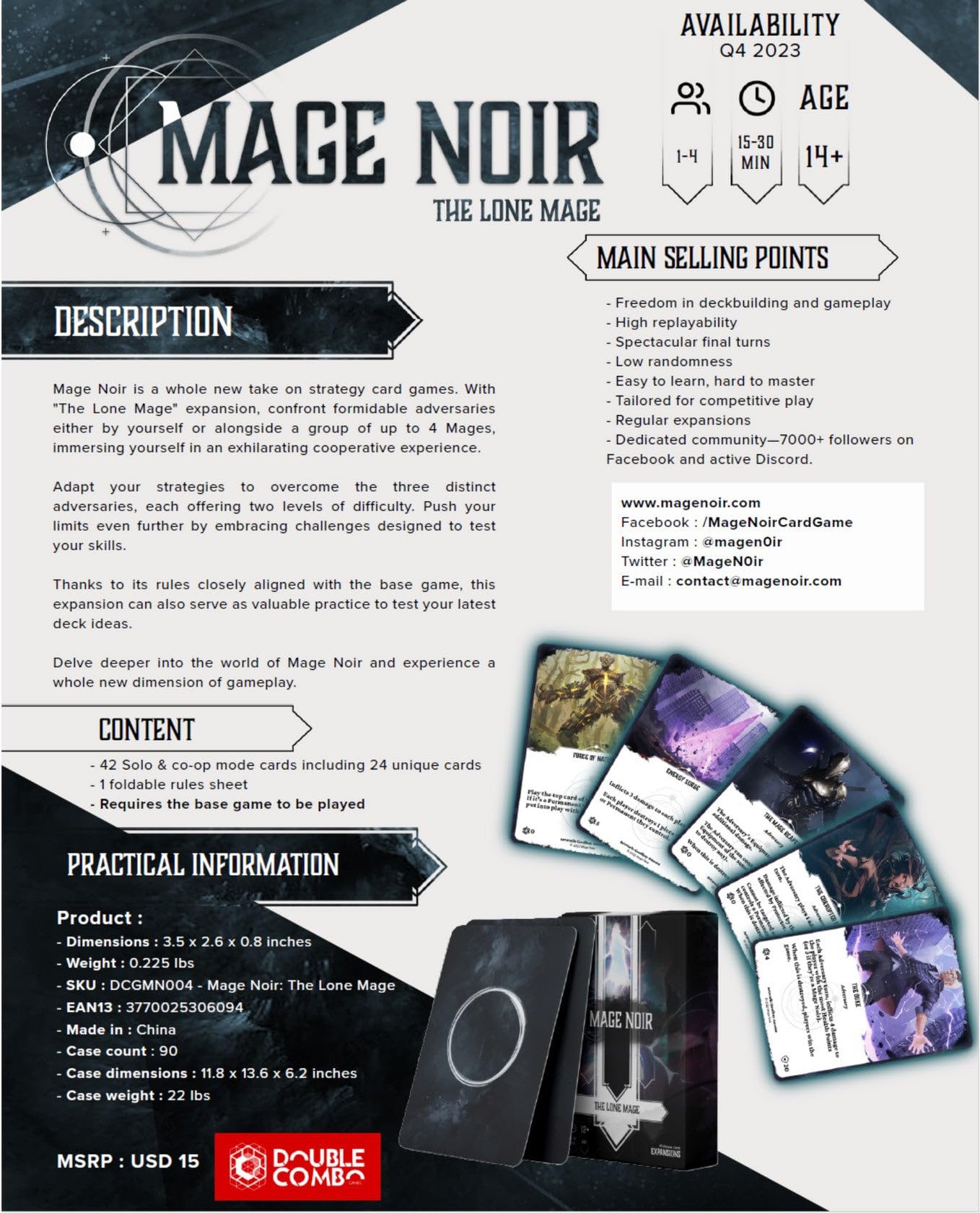 Mage Noir - Expansion - Solo Or Cooperative Card Game for 1 to 4 Players - Board Game for Ages 14 and Up - English Version - Image 4