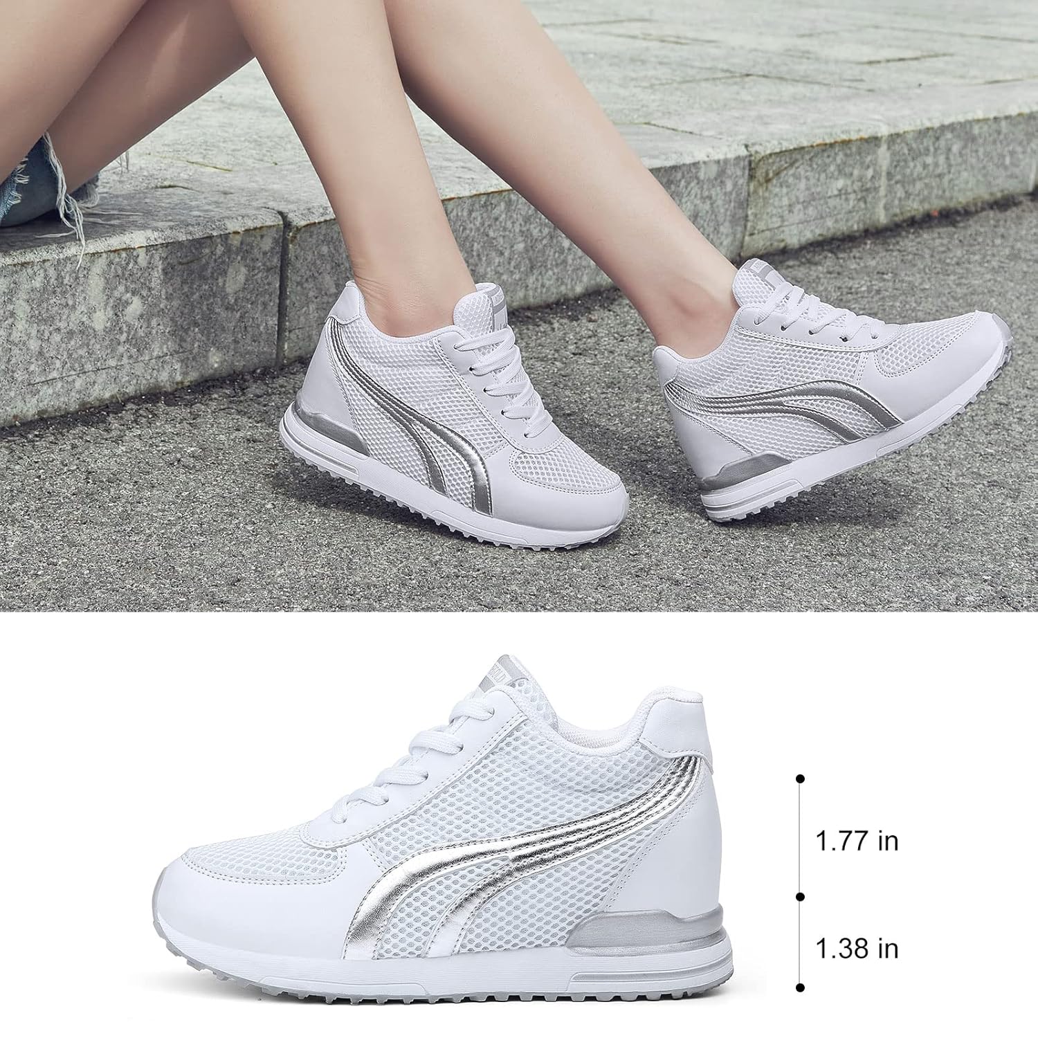 TQGOLD Tênis feminino plataforma anabela cano alto cadarço aumenta moda tênis para mulheres meninas em promoção! Veja a oferta e mais achadinhos de Tênis 4 Hoje é o melhor dia para comprar TQGOLD Tênis feminino plataforma anabela cano alto cadarço aumenta moda tênis para mulheres meninas com aquele preço maroto! Promoção! Aproveite a oferta! 4