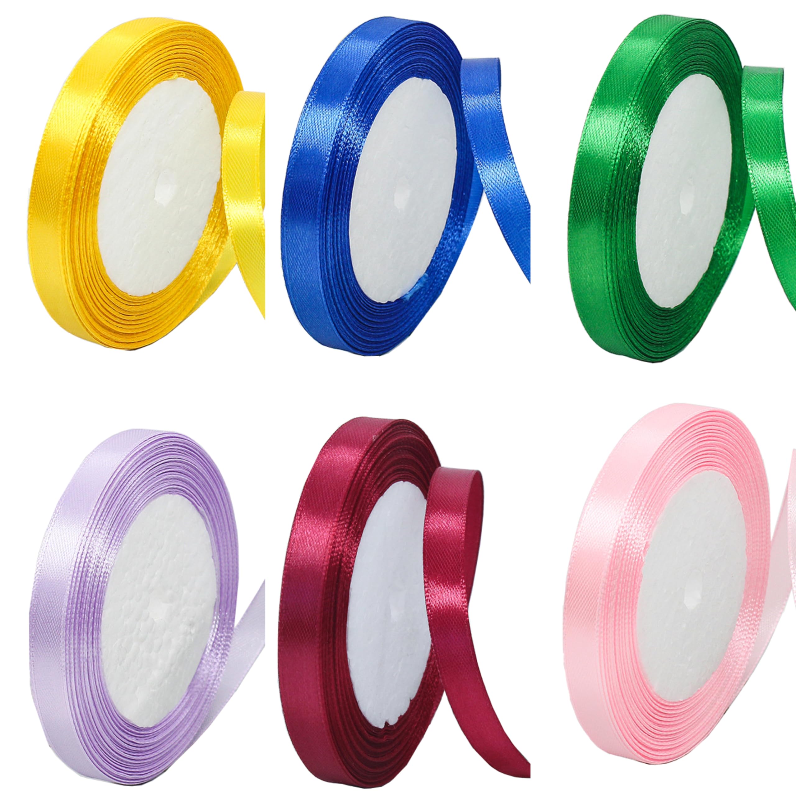 Amazon.co.jp: LeTradeJP リボン 包装 6色セット10mm 包装 サテン