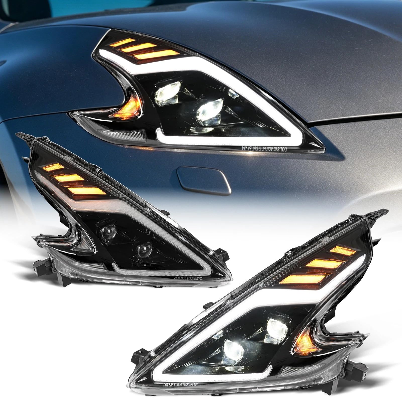 Amazon | Archaic 日産 フェアレディZ 6代目 Z34型 370Z ヘッドライト