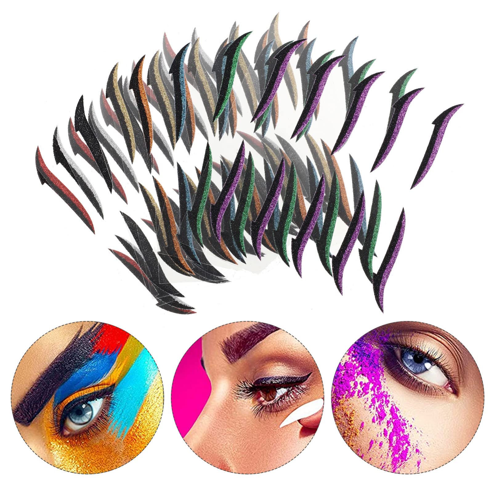 POPETPOP 160paia Eyeliner Stickers Riutilizzabili Per Doppie Palpebre Strisce Invisibili Per Trucco Occhi Facili Da Applicare e Durature Per Donne e Ragazze