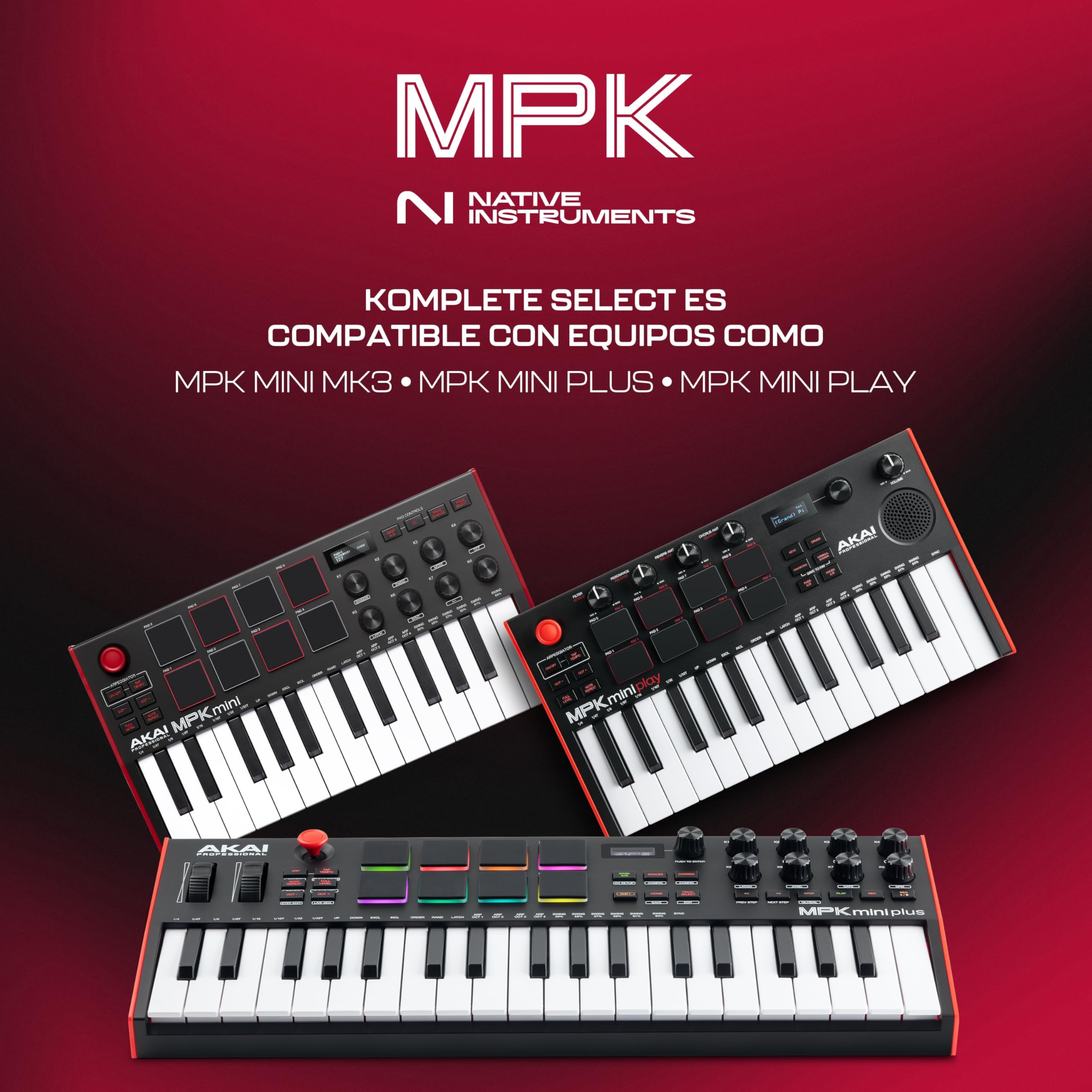 Akai Professional MPK Mini Play MK3 - MIDI Controller Keyboard