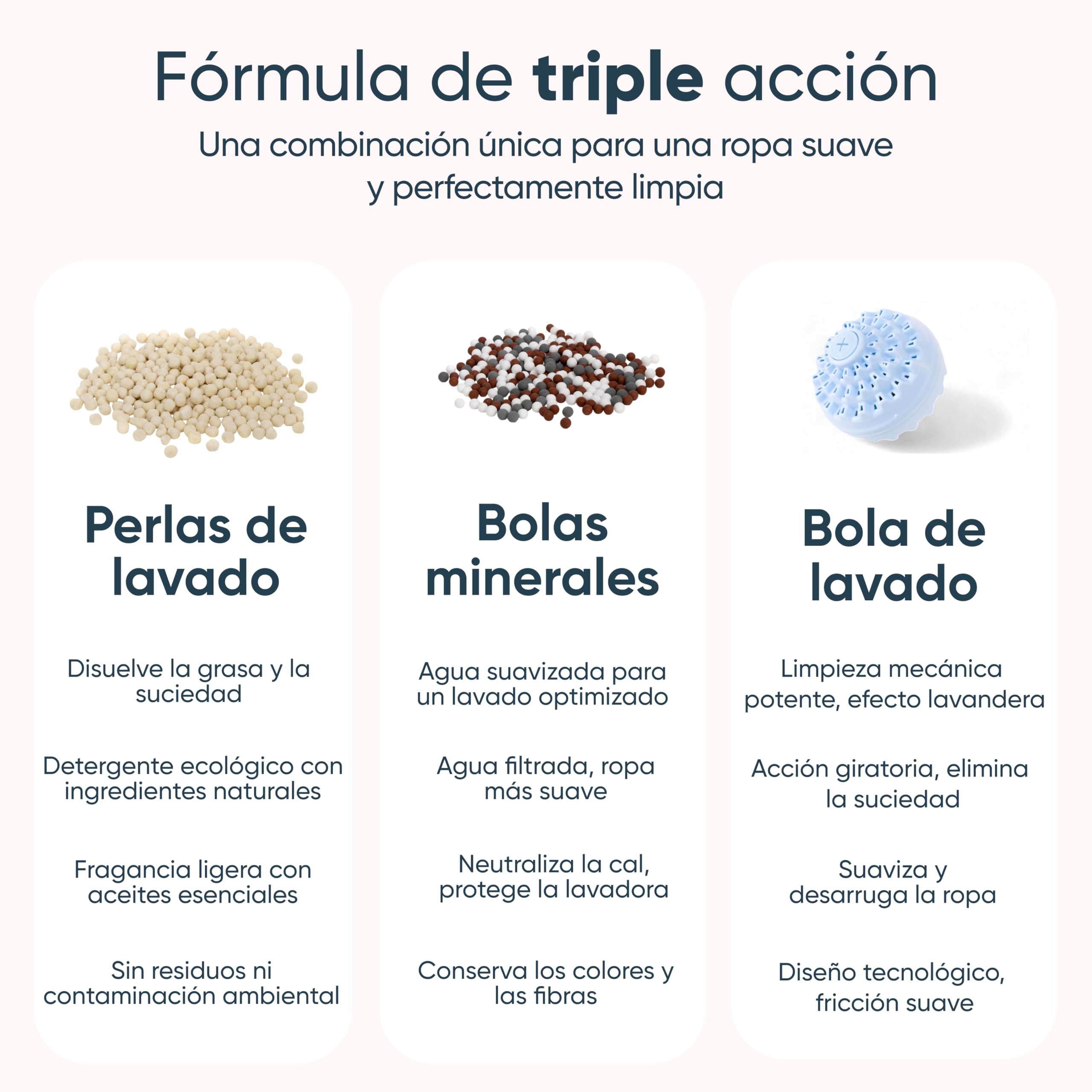 aecodune 2 Años de Detergente Ecológico Económico 240 Lavados - Bola de Lavado para Lavadora - Perlas de Ropa Detergente en Polvo Natural Zero Desperdicio - Hipoalergénico Lavanda - Anti Cal