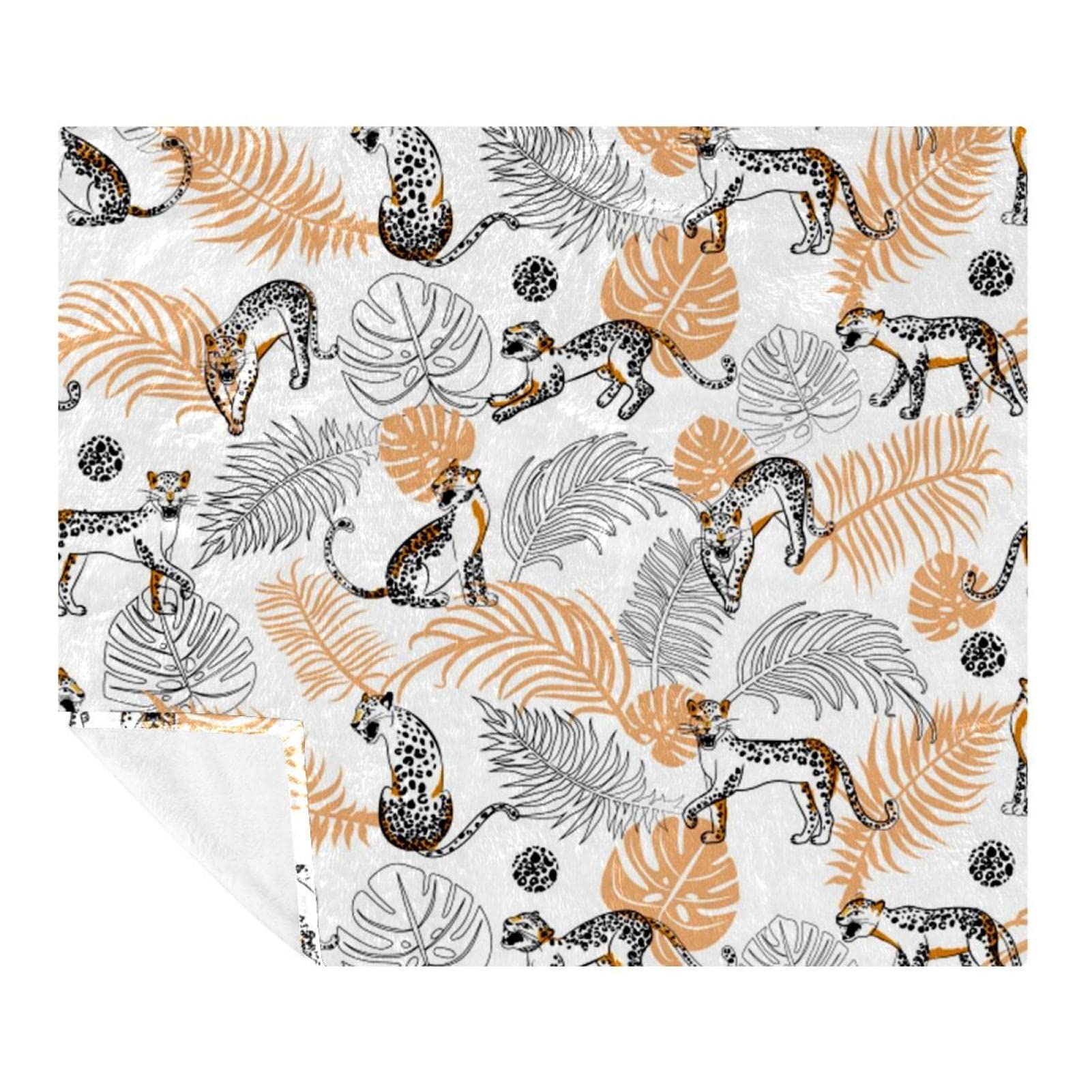 Couverture tropicale léopard pour canapé et voyage, le plaid évasion pour vos moments cosy
