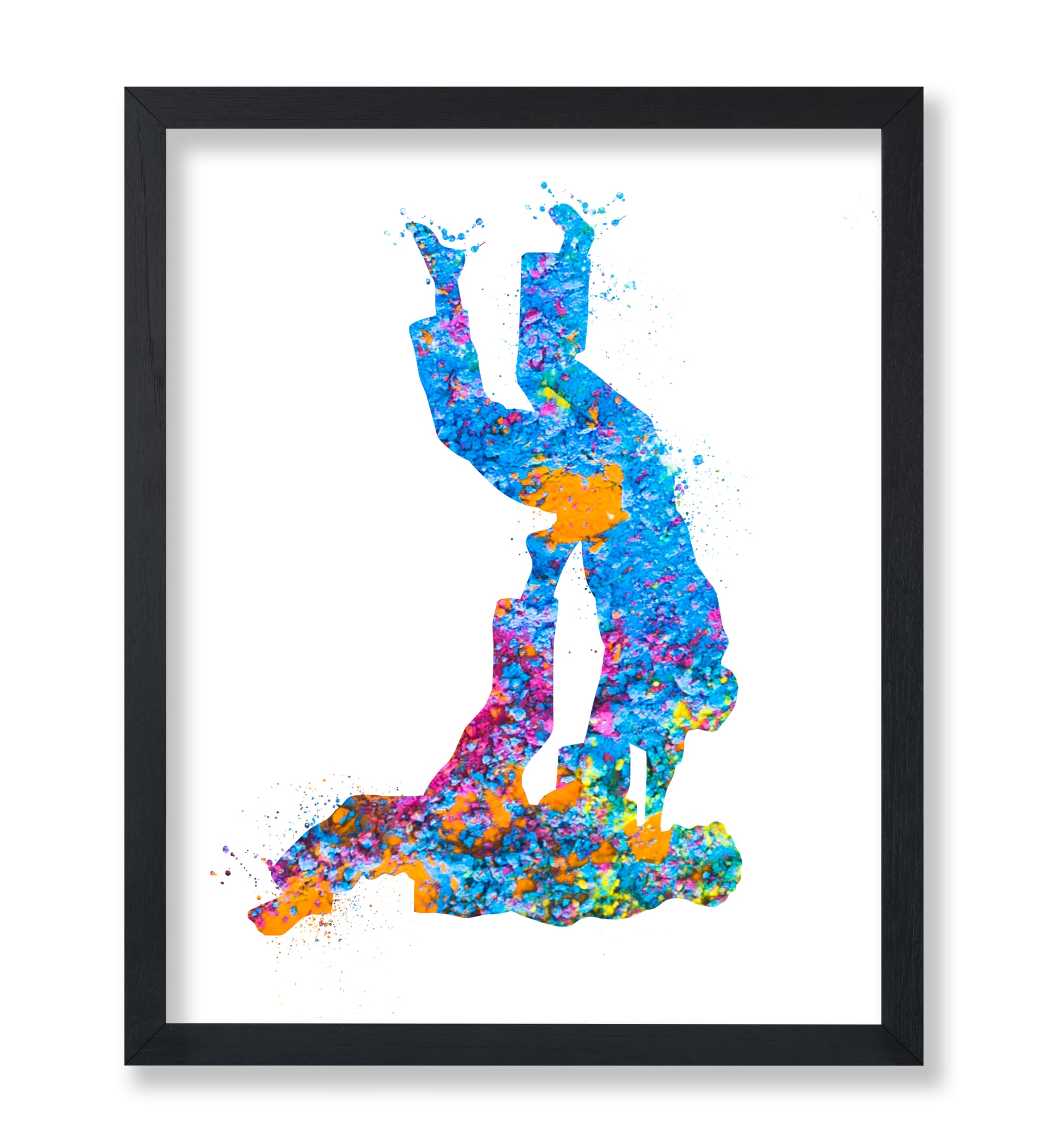 Poster Master Sports Poster - Martial Arts Print - Silhouette Art - Jujitsu Art - Close Combat Art - Watercolor Art - Physical Education Art - Colorful Gym or Office Decor - 8x10 UNFRAMED Wall Art