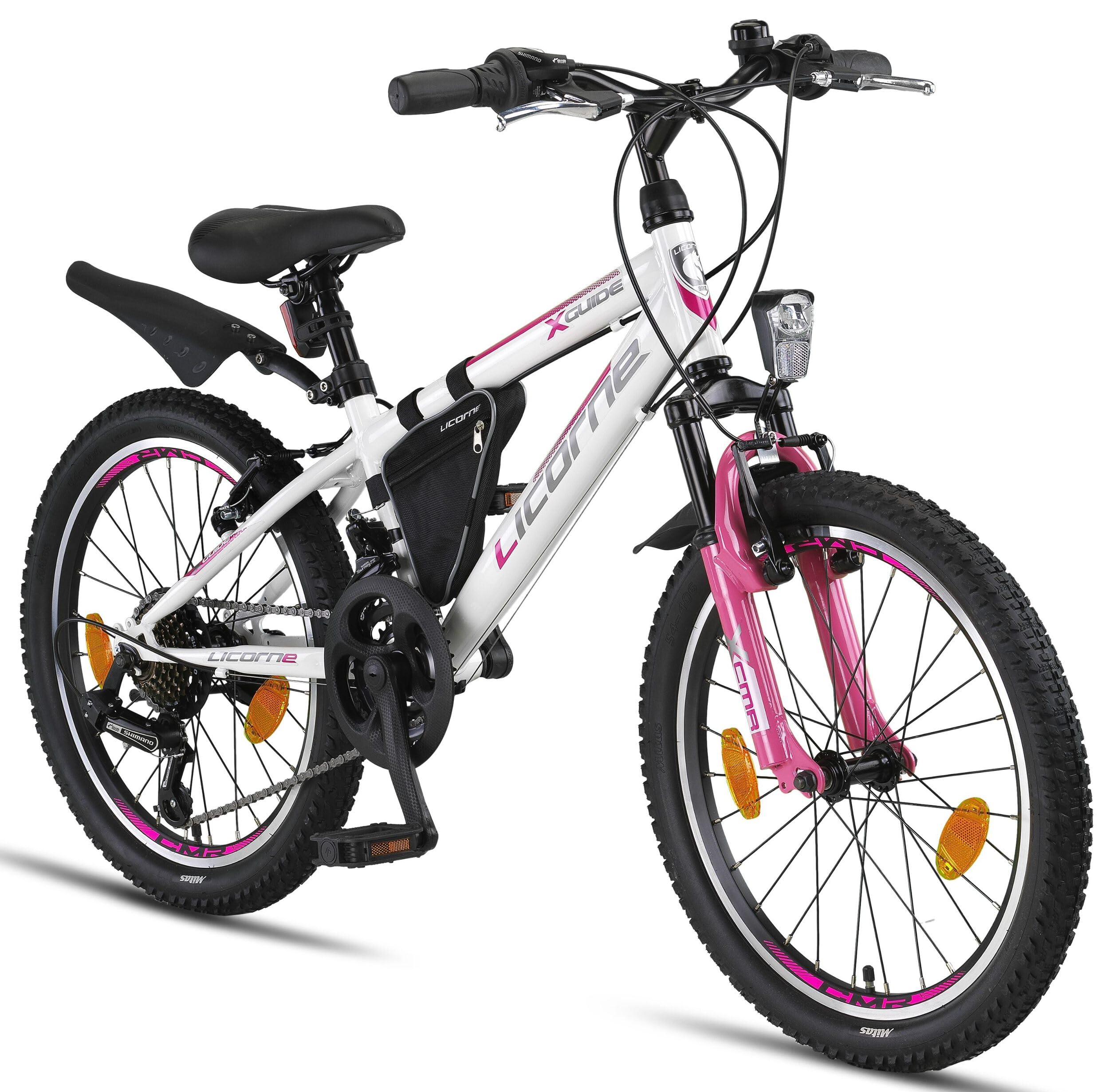 Licorne Bike Guide Premium Mountain Bike en bicicleta de 20, 24, 26, 27,5 y 29 pulgadas para niñas, niños, hombres y mujeres