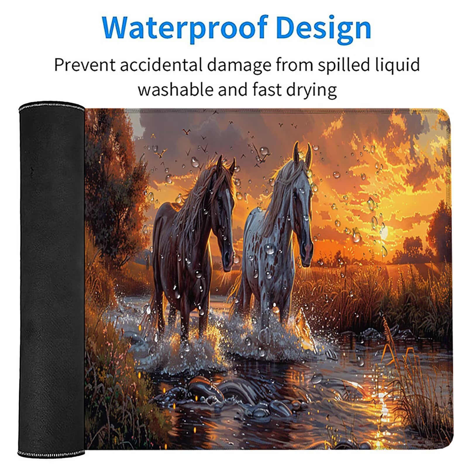 Rojo Alfombrilla Ratón XXL 1600x800x3mm, Atardecer Mouse Pad H-5578 | Alfombrilla Ratón Gaming Mejora la Precisión y la Velocidad, Alfombrilla Escritorio para Jugadores de PC, Oficina