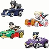 RacerVerse, Set of 4 Die-Cast 1:64 Scale Toy Cars Optimized for Driving on Hot Wheels Tracks with Pop Culture Characters as Drivers