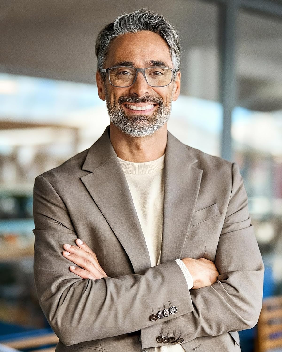 JM Reading Glasses Men with Blue Light Protection, Rectangular Classic Computer Readers Eyeglasses with Spring Hinge 4 Packs - Image 7