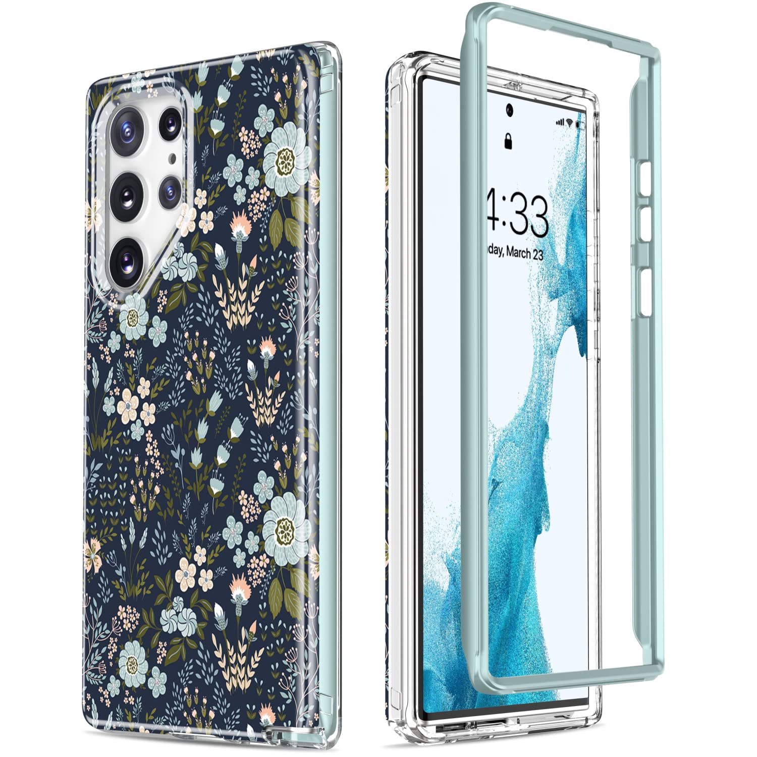 Esdot for Samsung Galaxy S22 Ultra Case,Military Grade Passing 21ft Drop Test,Rugged Cover with Fashion Designs for Women Girls,Protective Phone Case