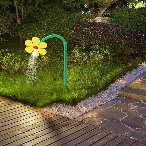 Miniatura 8 de Aspersor de jardín con forma de margarita loca, giratorio de 720, con función de agua para jardín, aspersor de agua con margaritas en movimiento