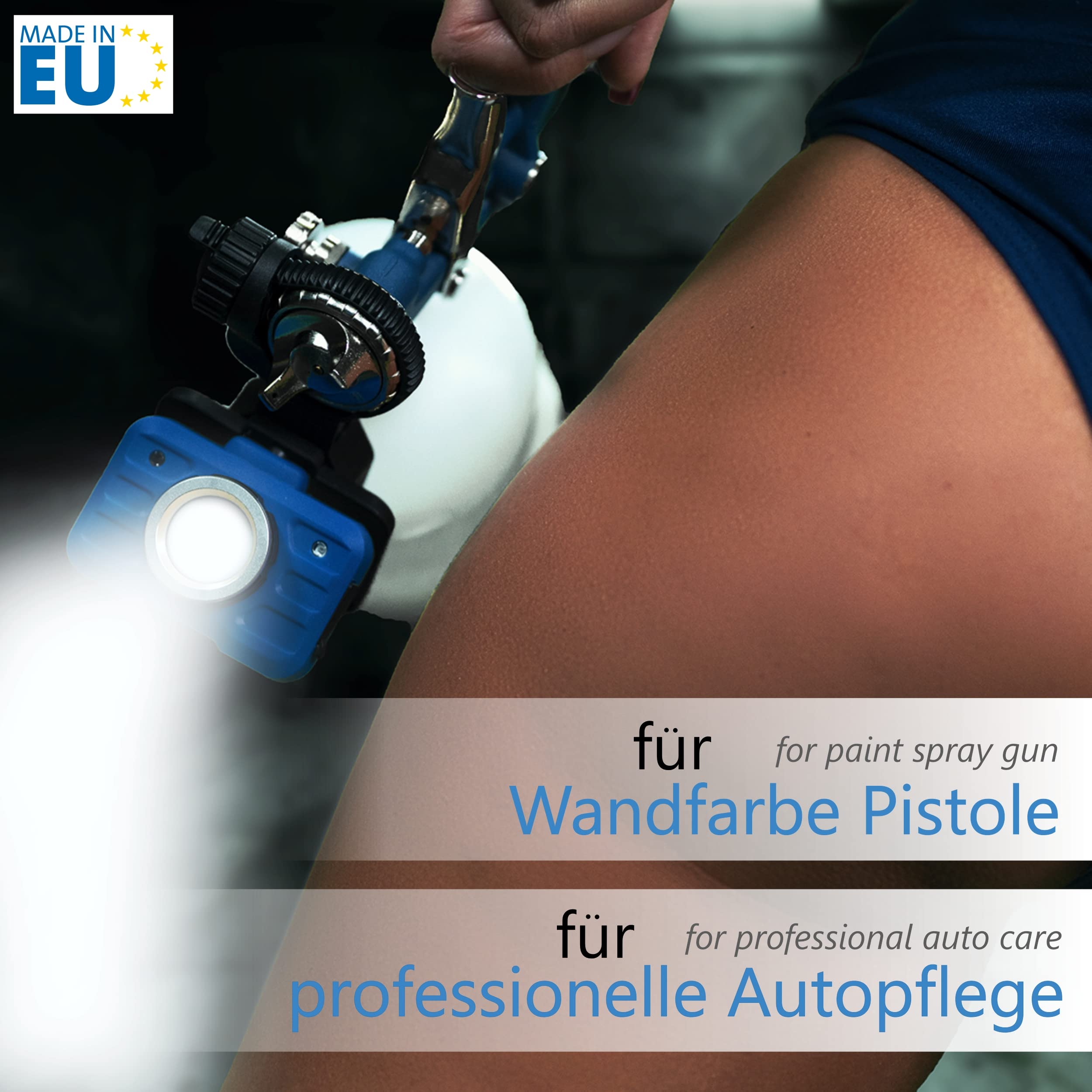 LUWO | Latarka na pistolet lakierniczy 3W LED, podświetlenie malowania ściany i lakierowania aut.