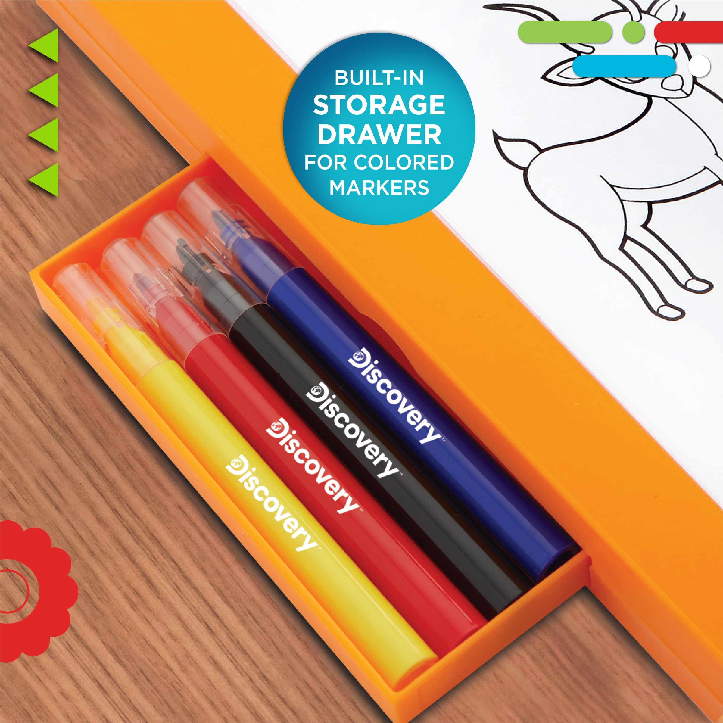  Discovery™ Mess-Free Glow Palette - Light-Up LED Drawing Tablet  w/Attached Stylus, No Markers or Pencils Needed, 6 Built-in Songs, Portable  Kids Travel Toy, Doodle Art Board Activity Kit, Fun Gift 