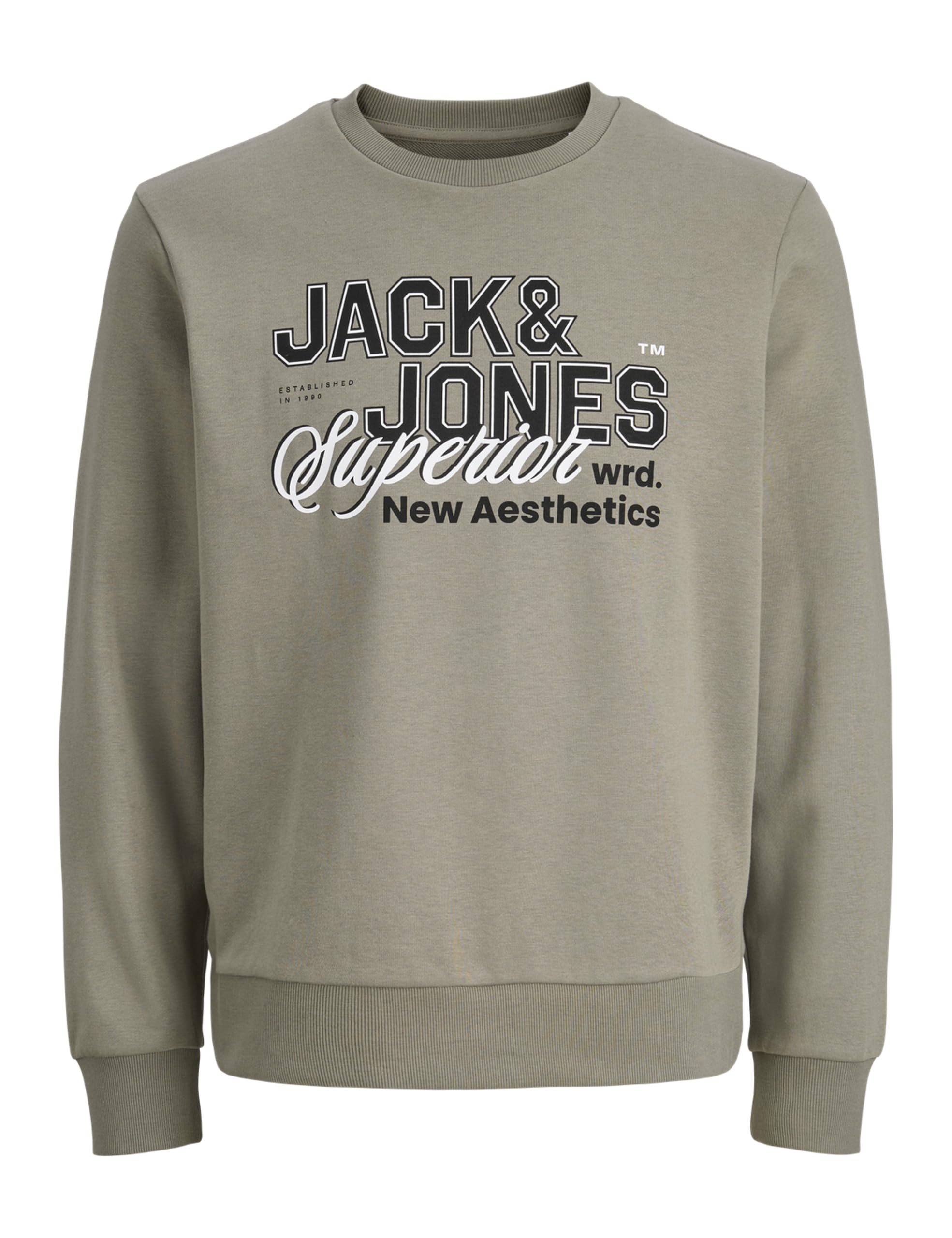 JACK & JONES Jjelogo Sweat Crew Neck 2 Col Ss26 Sn Jjelogo - Sudadera con Cuello Redondo (2 Col) Hombre (Pack de 1)