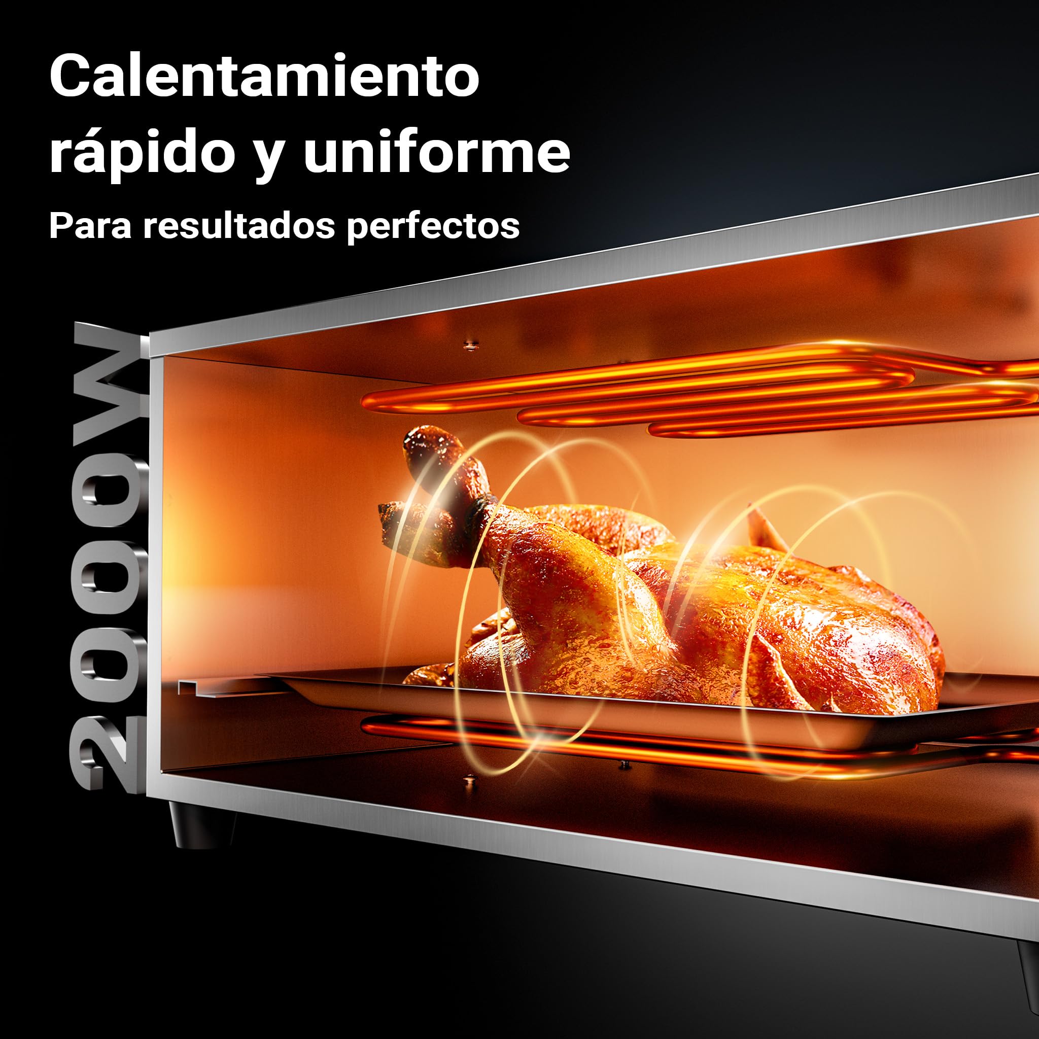 Pizza-Backofen 2000W mit Cordierit Stein für Pizza wie aus dem Steinofen Pizzaofen Backofen Gastro