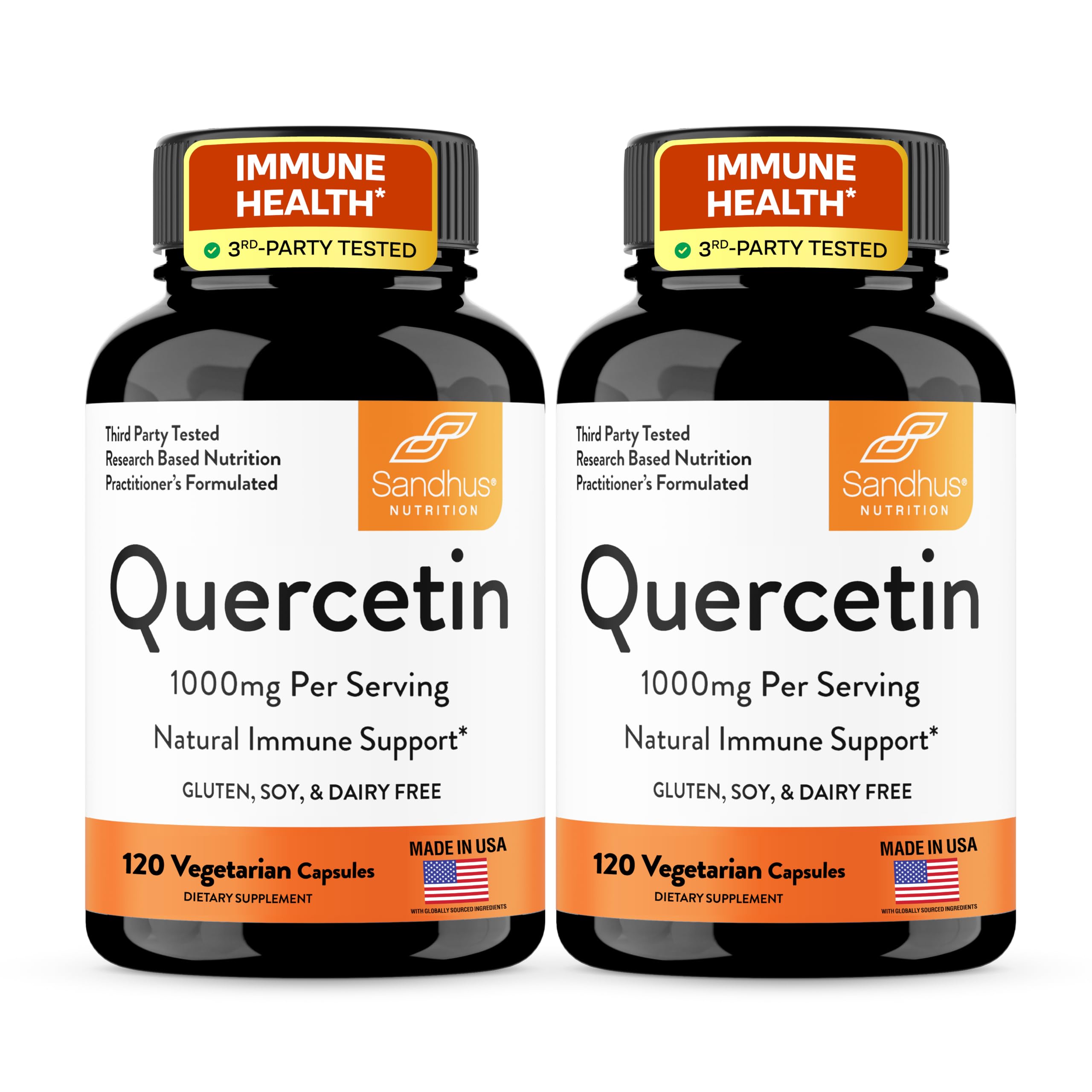 Sandhu's Quercetin 500mg Capsules 1000mg Per Serving 120 Ct Vegetarian — Amazon image 9