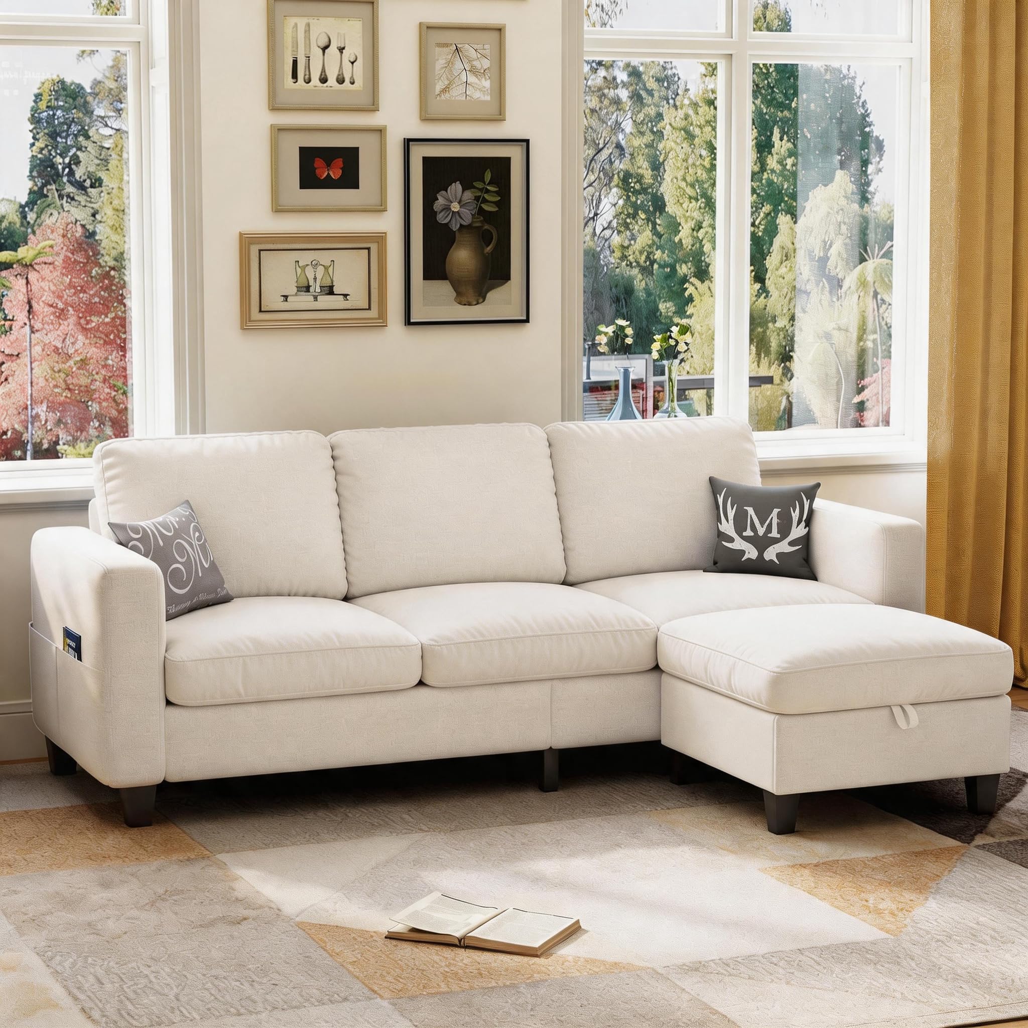 78 Sectional Sofa Beige