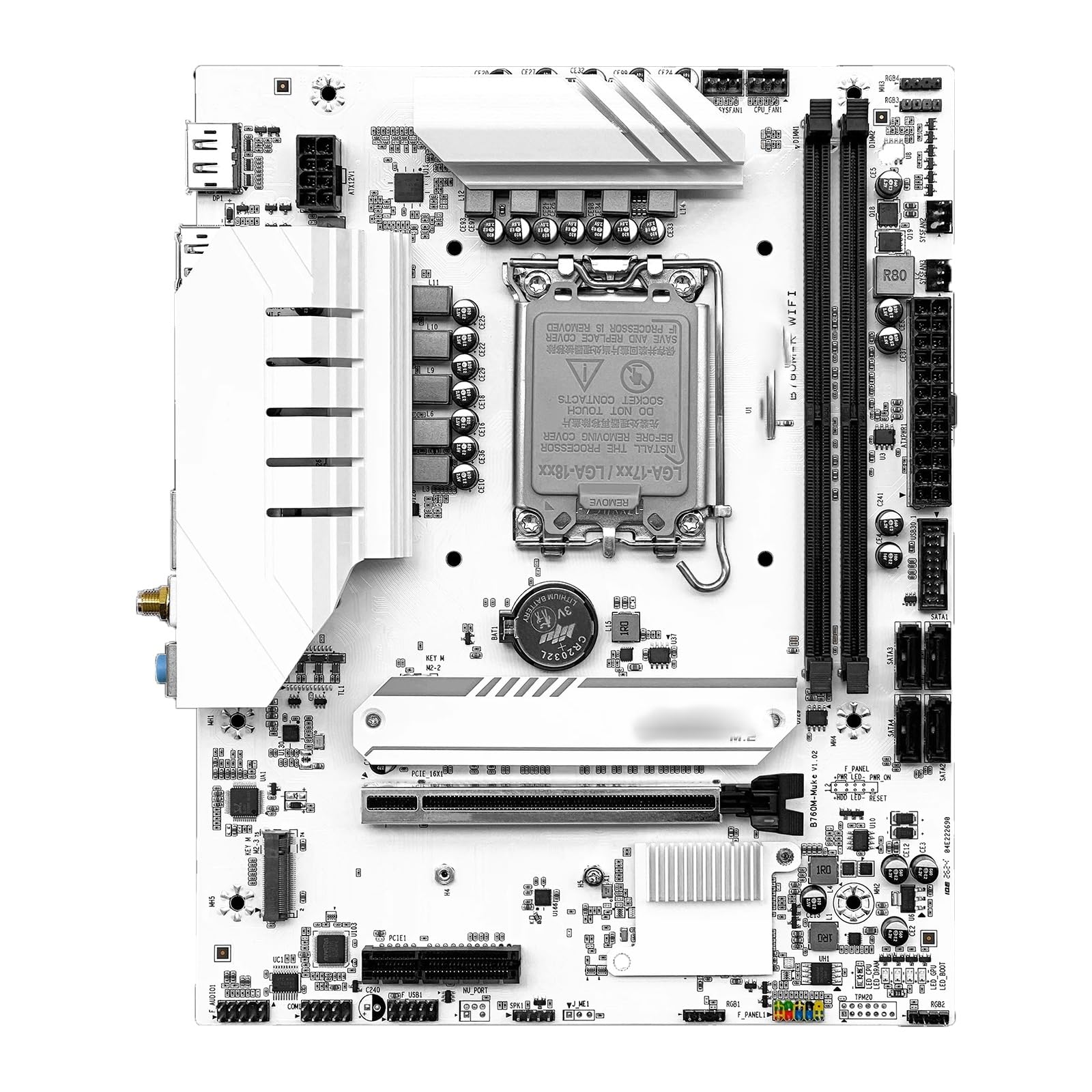 componenti pc Fit For JGINYUE B760M-K scheda madre WIFI M-ATX LGA1700 DDR4 supporta 12/13/14 cpus for 12400F/12600KF/14600KF GAMING Video officelogy