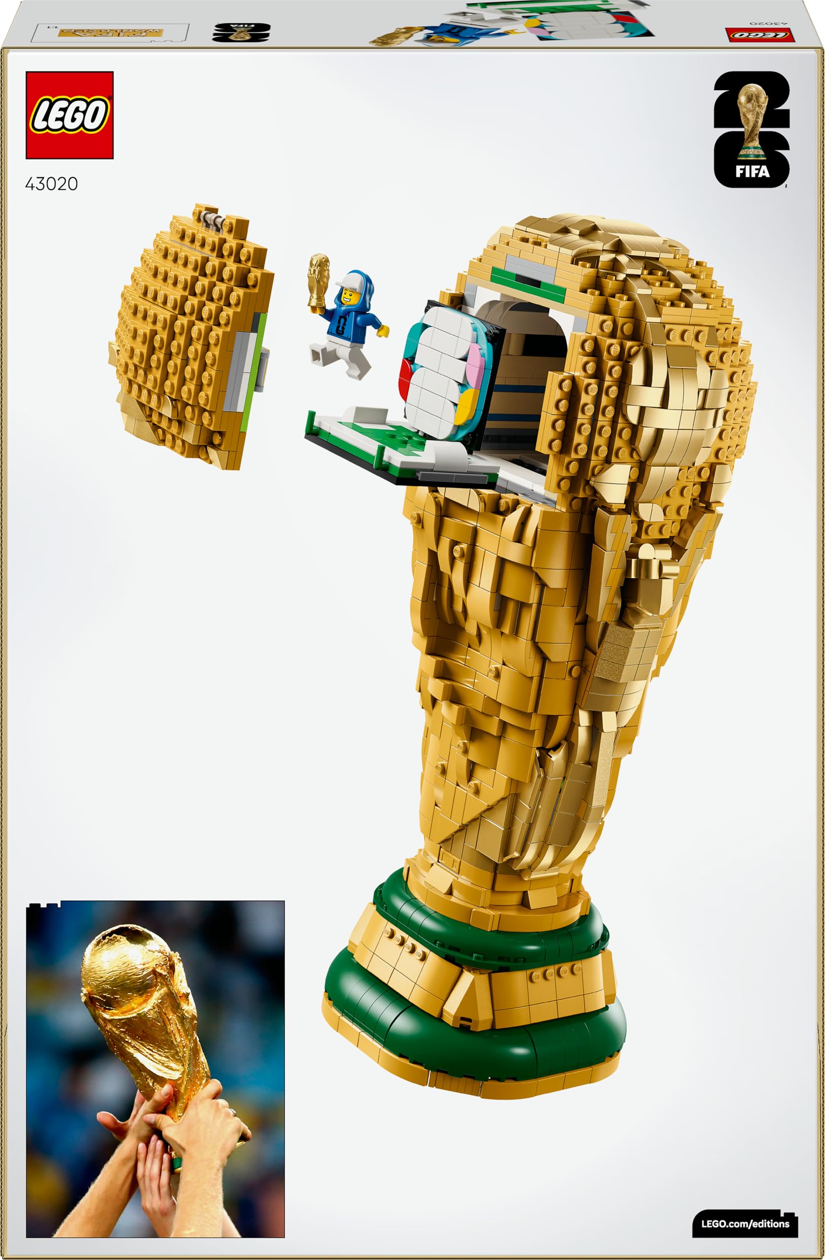 LEGO Editions Sports Offizieller Pokal der FIFA Fußball-Weltmeisterschaft 3D DIY Modell 43020