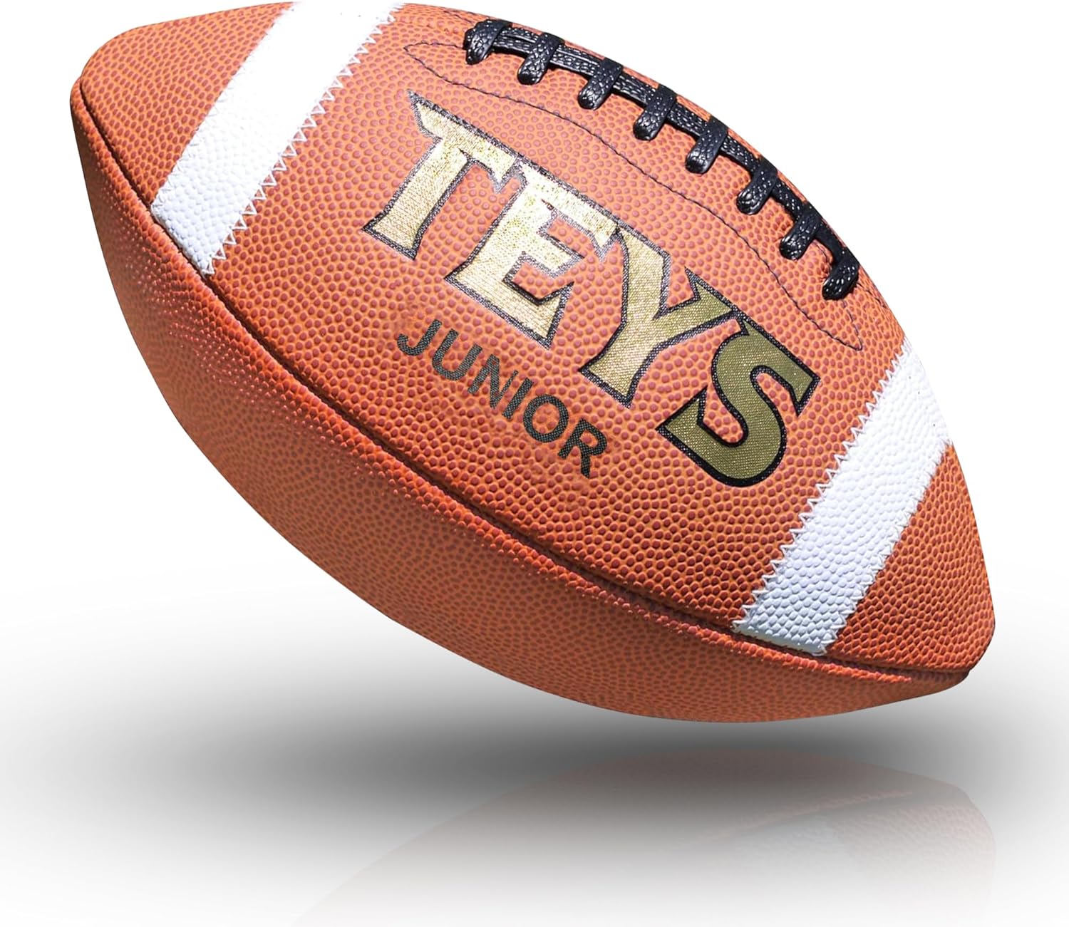 TEYS Game Football: Premium Composite Leather with Double-Laced Stitching for Added Strength. Tacky Pebbled Surface ensures Superior Grip. (Size 5 - Peewee, 6 - Junior, 7 - Youth, 9 - Official)