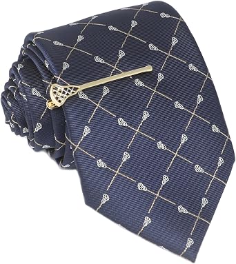 Men Necktie Matching Tie Bar Set Fancy Animal Sports Tie And Clip Gift Set In Box