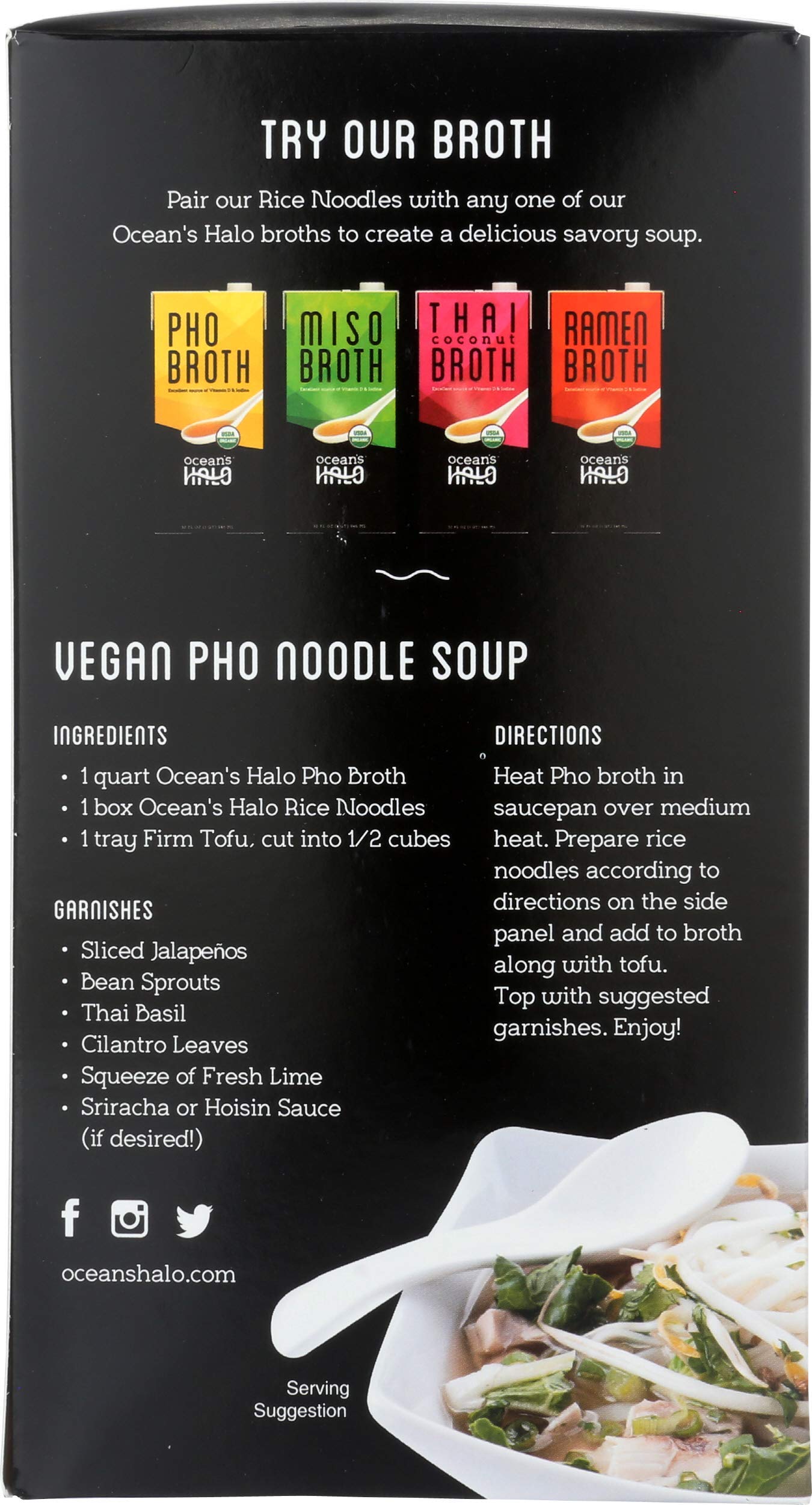 Ocean's Halo Organic and Gluten-free Ingredients Rice Noodles 6.3 oz, 3 pack