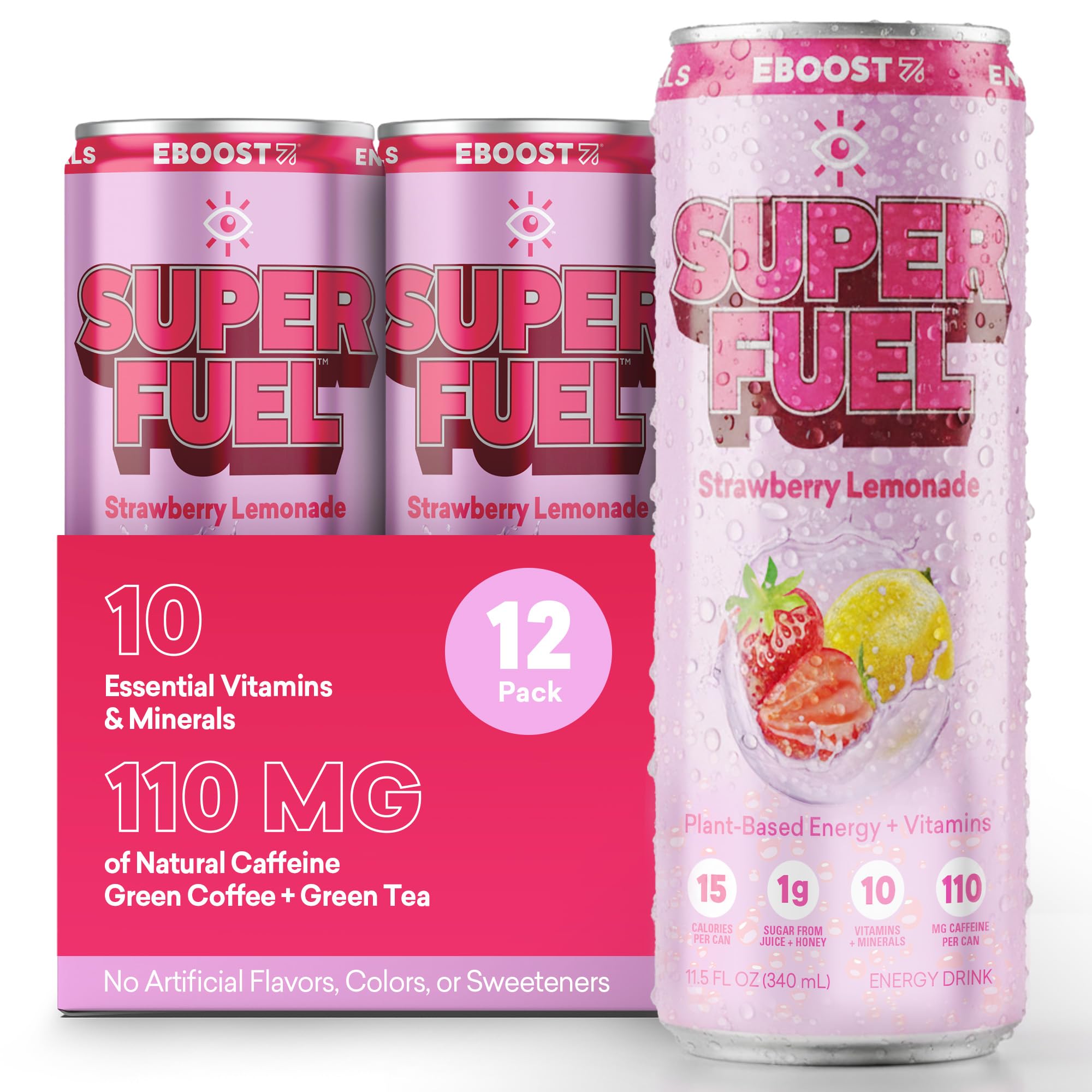 Amazon.com : EBOOST SUPER FUEL Healthy Energy Drink - Strawberry