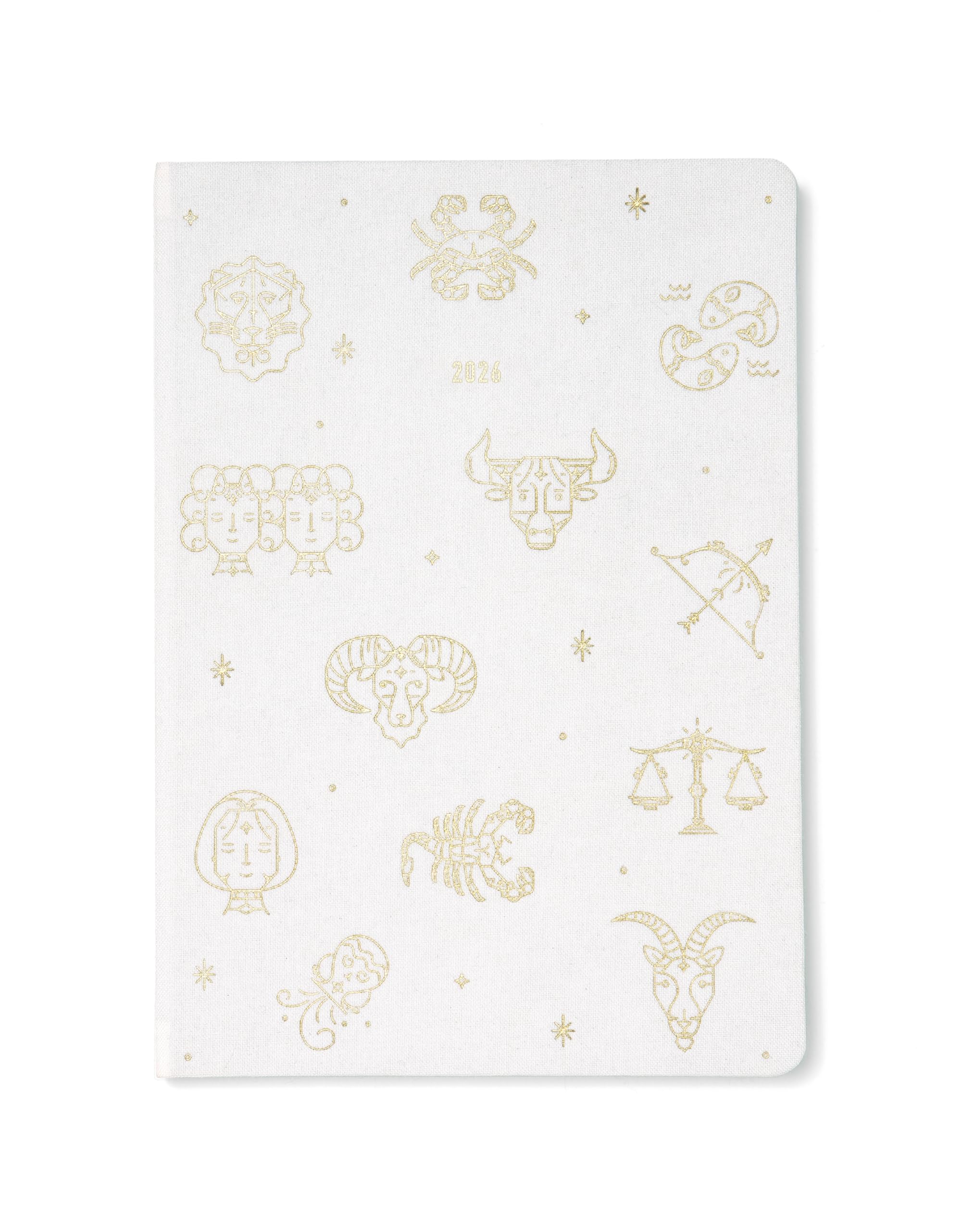 Letts of London Zodiac A5 week to view 2026 diary - Ivory 26-082297
