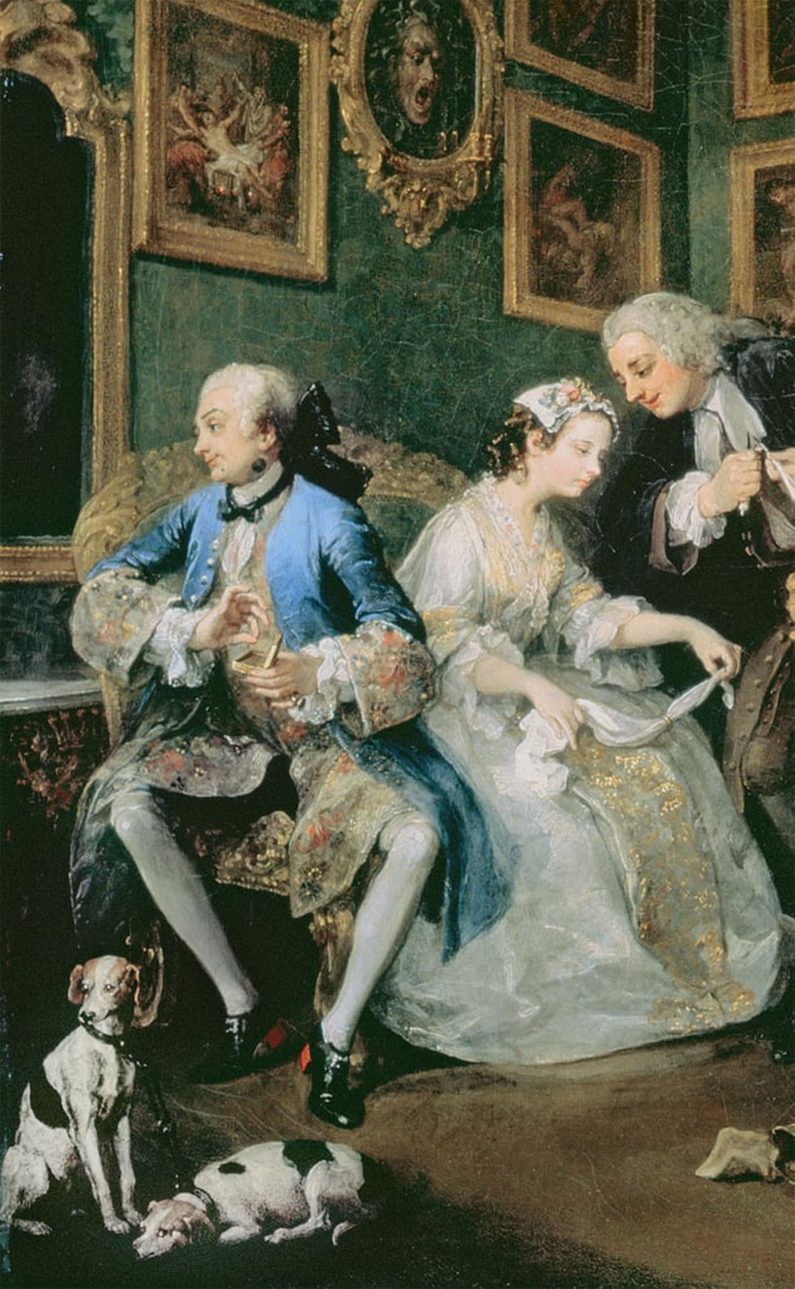Décoration de bureau affiche William Hogarth Mariage à la mode I animaux grand format - 5