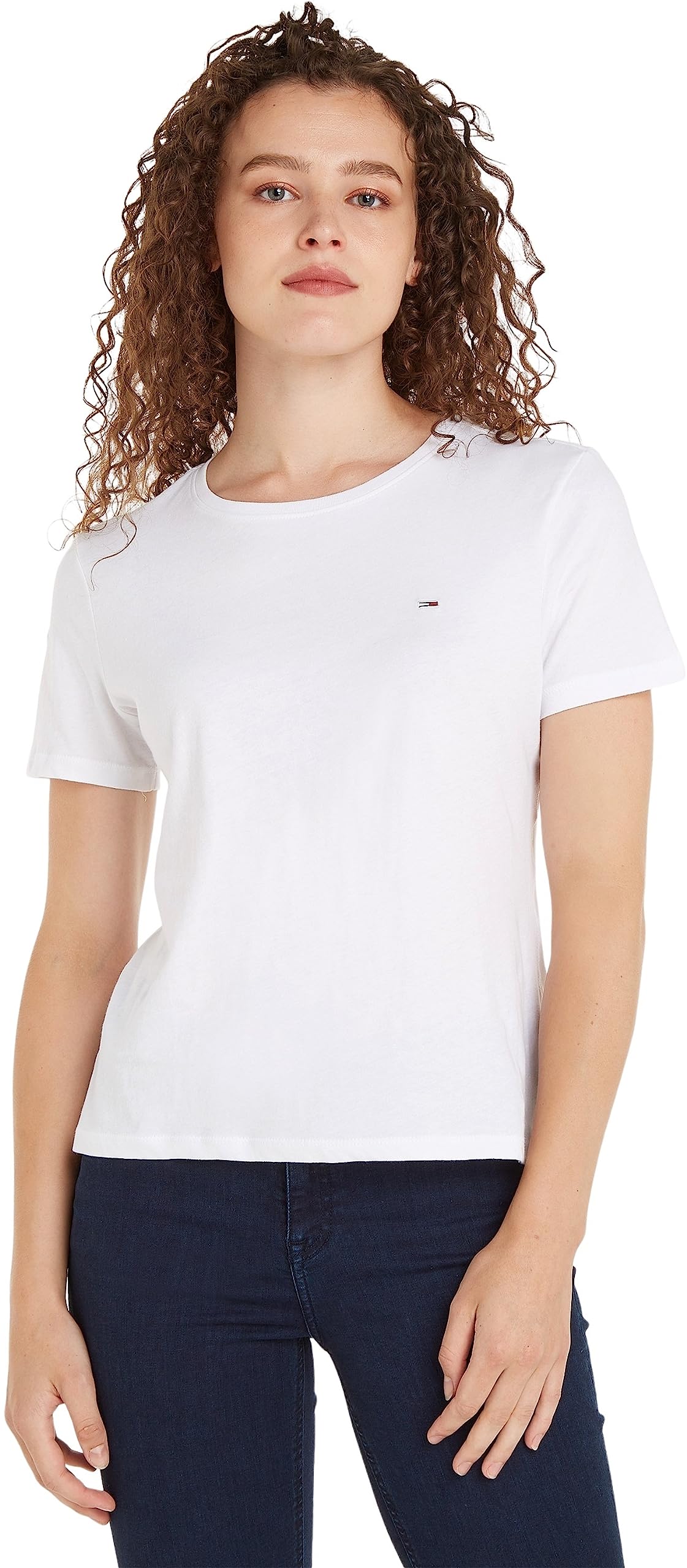 Tommy Jeans Tommy Jeans Pack de 2 Camisetas de Manga Corta para Mujer Soft Jersey Tee Cuello Redondo