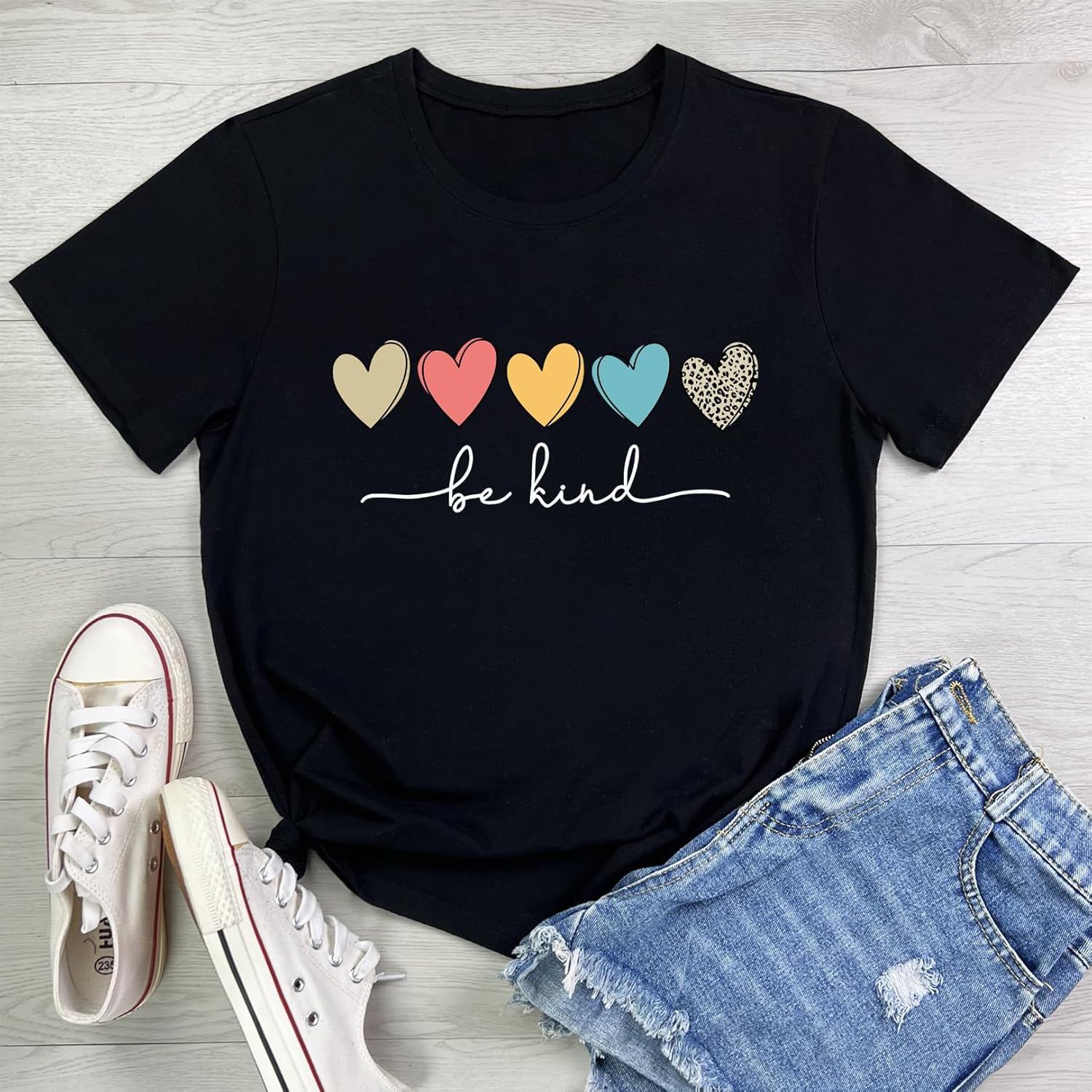 LOOKFACE Women Graphic T Shirts Cute Soft Tees - Image 2