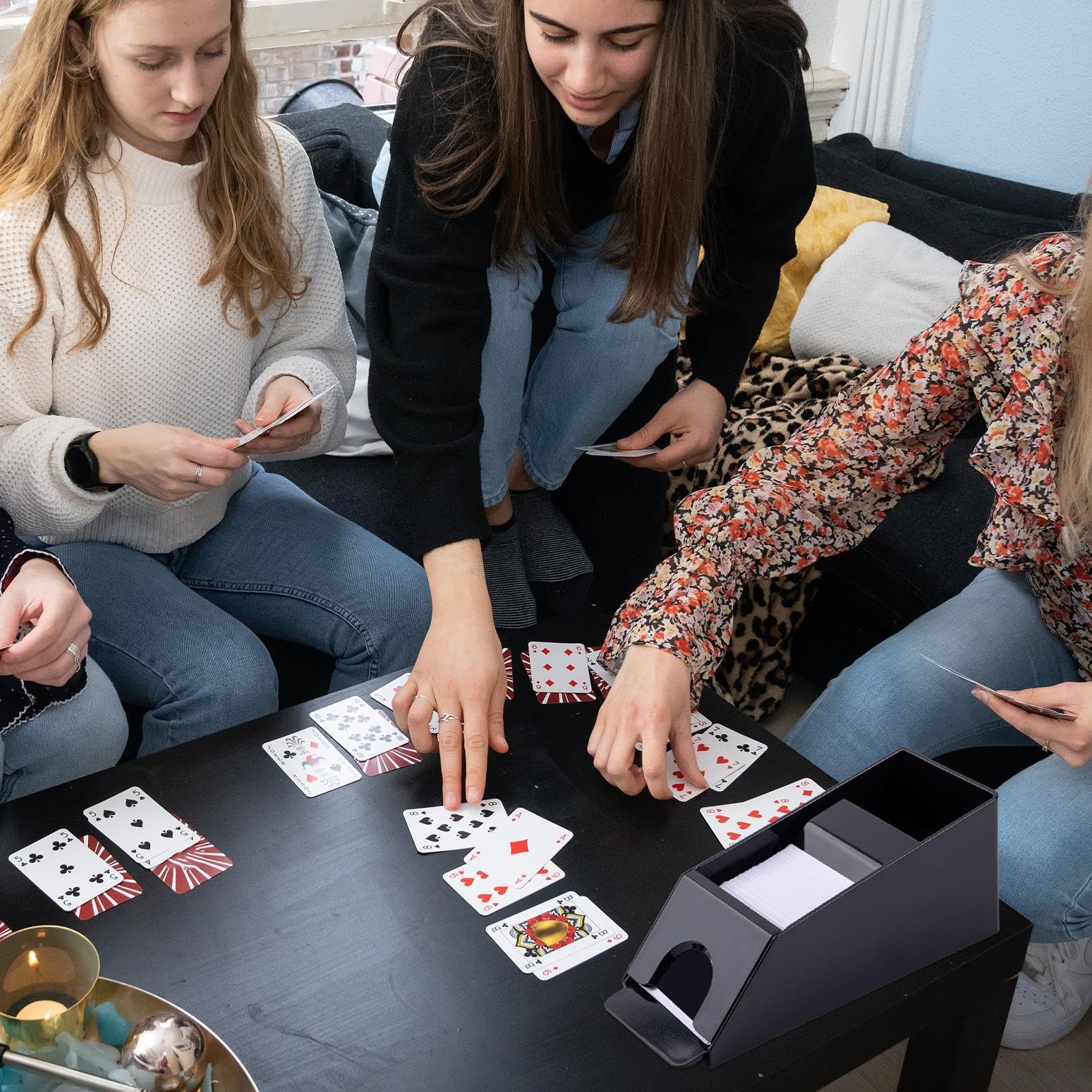 Dealer de Poker, Chaussure Black Jack – Chaussure Black Jack, Chaussure Black Jack, revendeur de Poker 4/6 Deck – Distributeur de Cartes réutilisables pour Cartes à Jouer, Chaussures de Cartes