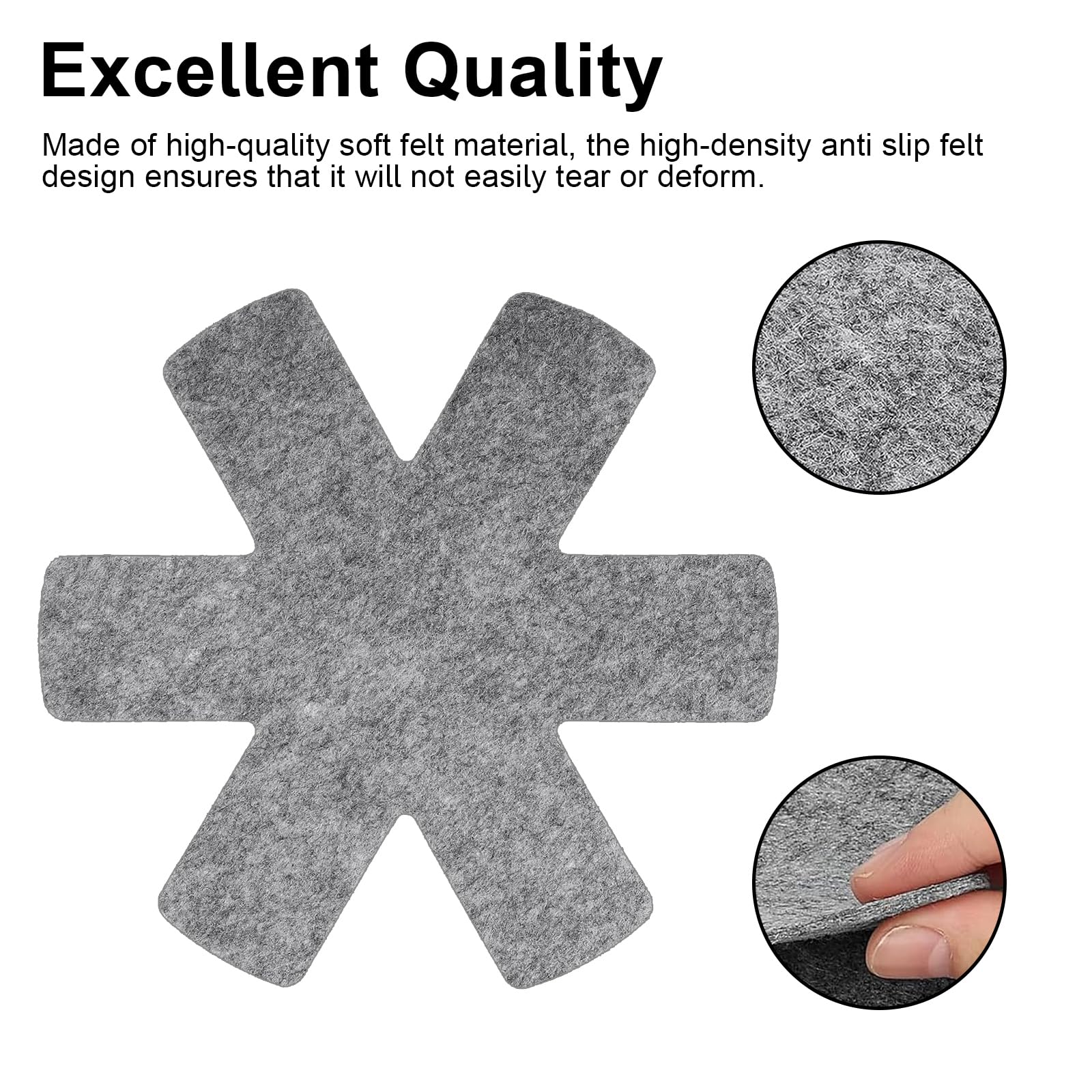 12 Pièces Protege Poele, ﻿Protege Casserole Et Poele Empilables Avec 3