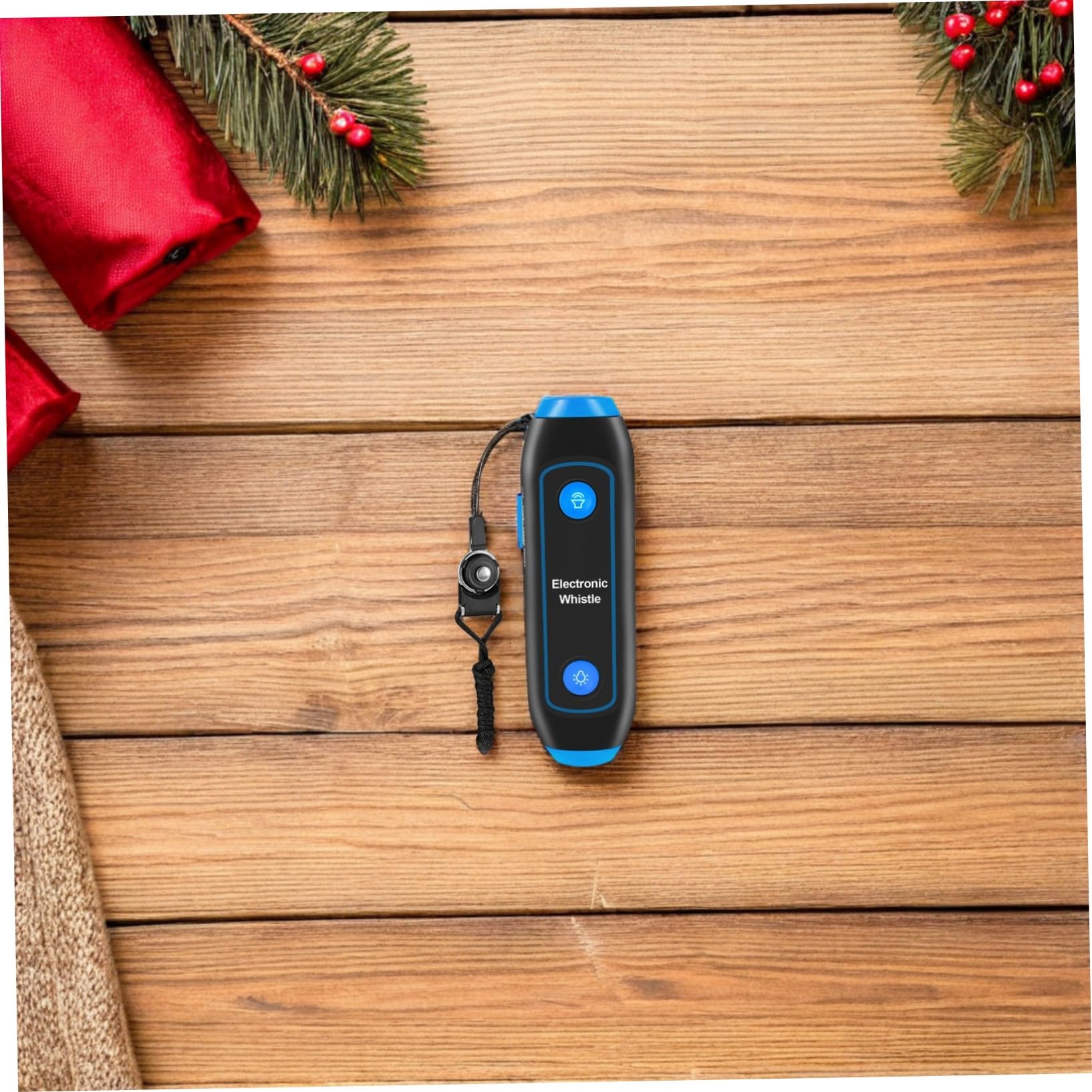 VICASKY Sifflet Électronique Multi-Tons à Main en Abs Bleu avec Lampe LED Sos Portable, Sifflet D’Arbitre Et Entraîneur, Outil De Sécurité pour Sports, Entraînements Et Activités en Plein Air