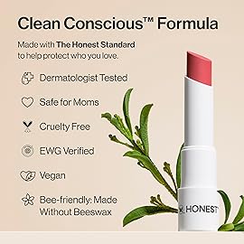 Honest Beauty Moisturizing Vegan Tinted Lip Balm | Antioxidant-rich Acai Extracts + Avocado Oil | Paraben Free + Cruelty Free | Dragon Fruit